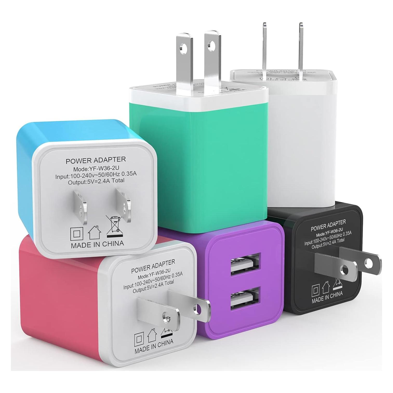 Cargador de Pared USB Doble Puerto iGENJUN 2.4A Colorido