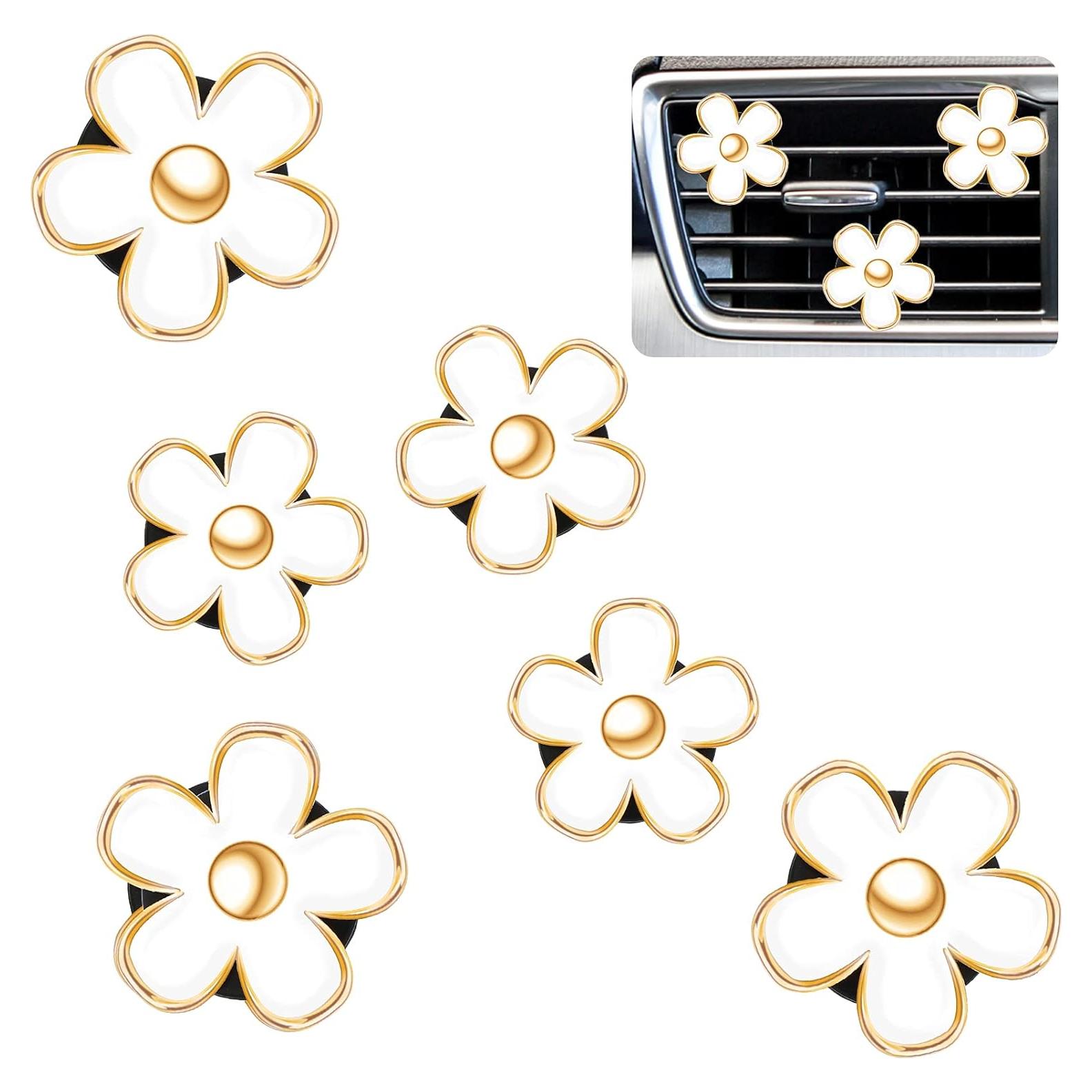 Clip de Flor para Ventilación de Aire Frienda - 6 Pcs Blanco