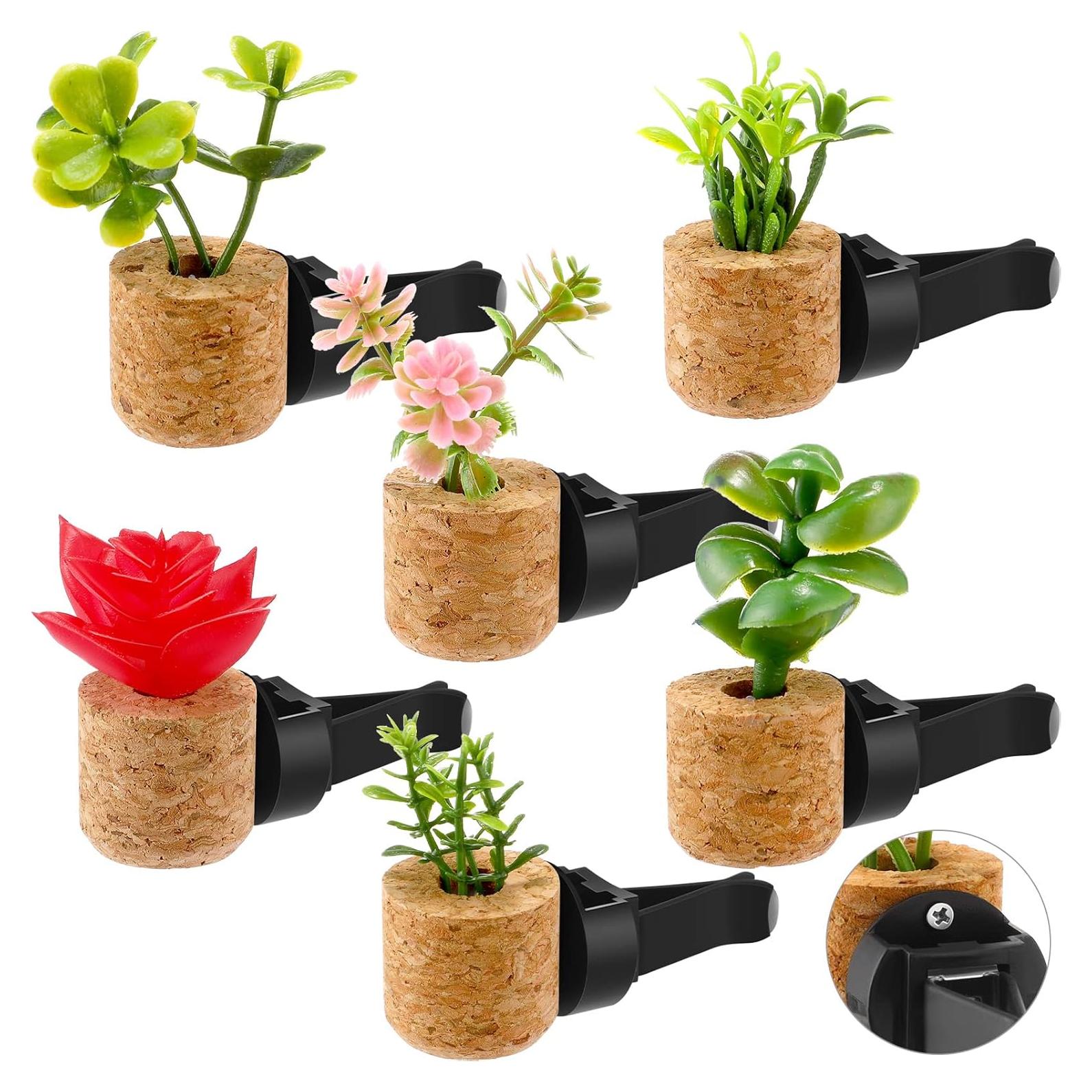 BBTO 6 Clips de Ventilación Suculentas para Auto Clásico