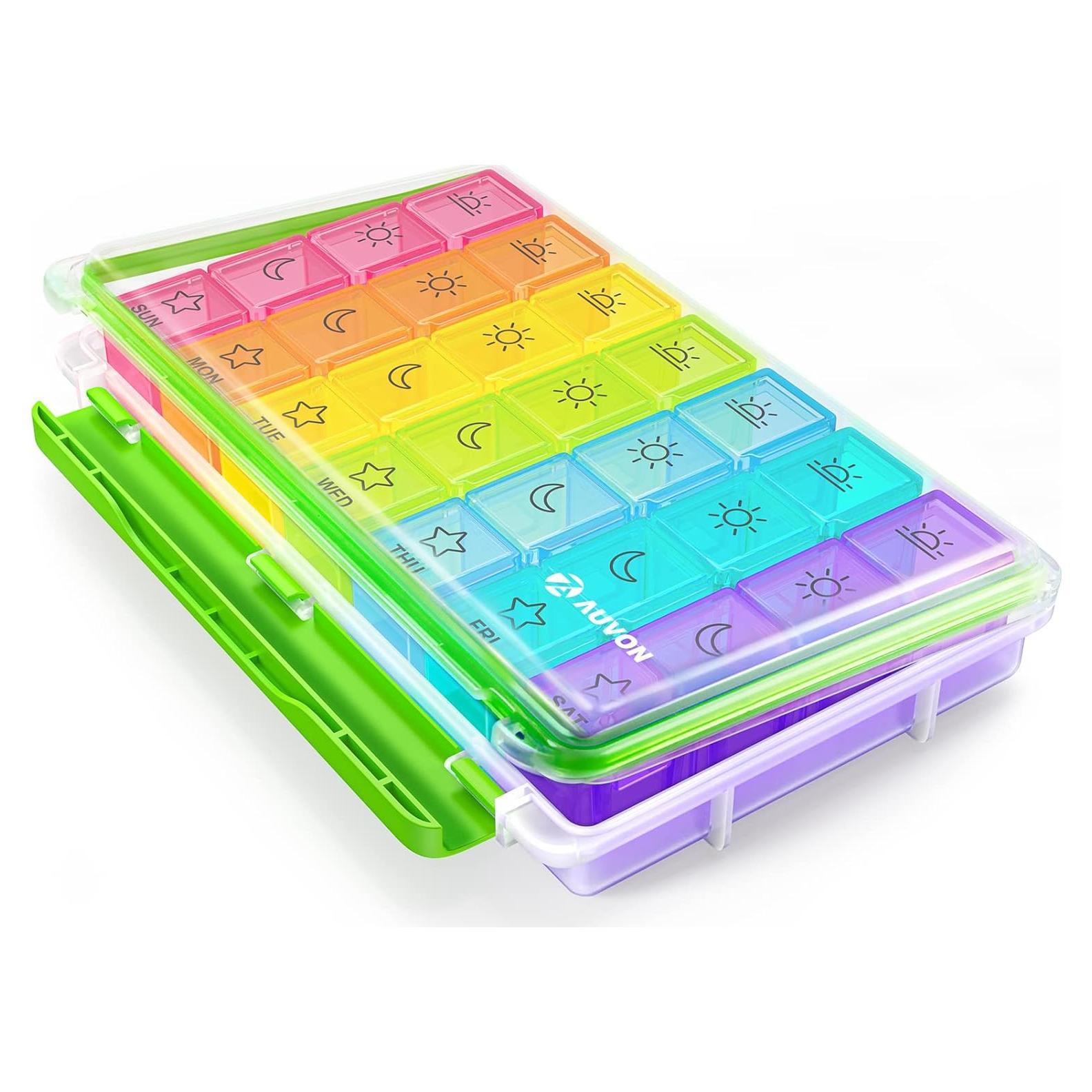 Organizador de Pastillas Semanal AUVON iMedassist 4 Veces al Día