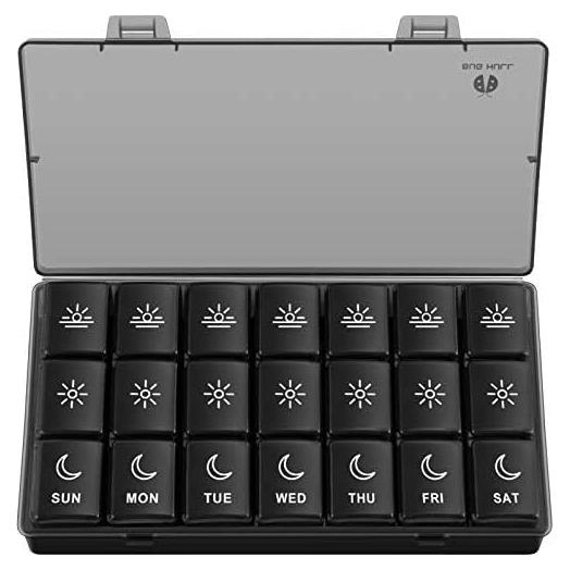 Organizador Semanal de Pastillas BUG HULL 3 Veces al Día 7 Días