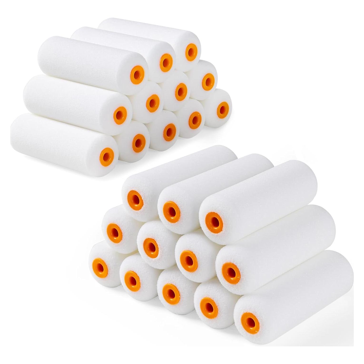 Rodillo de Pintura de Espuma HANJKINZ 24 Pcs 10 cm Alta Densidad