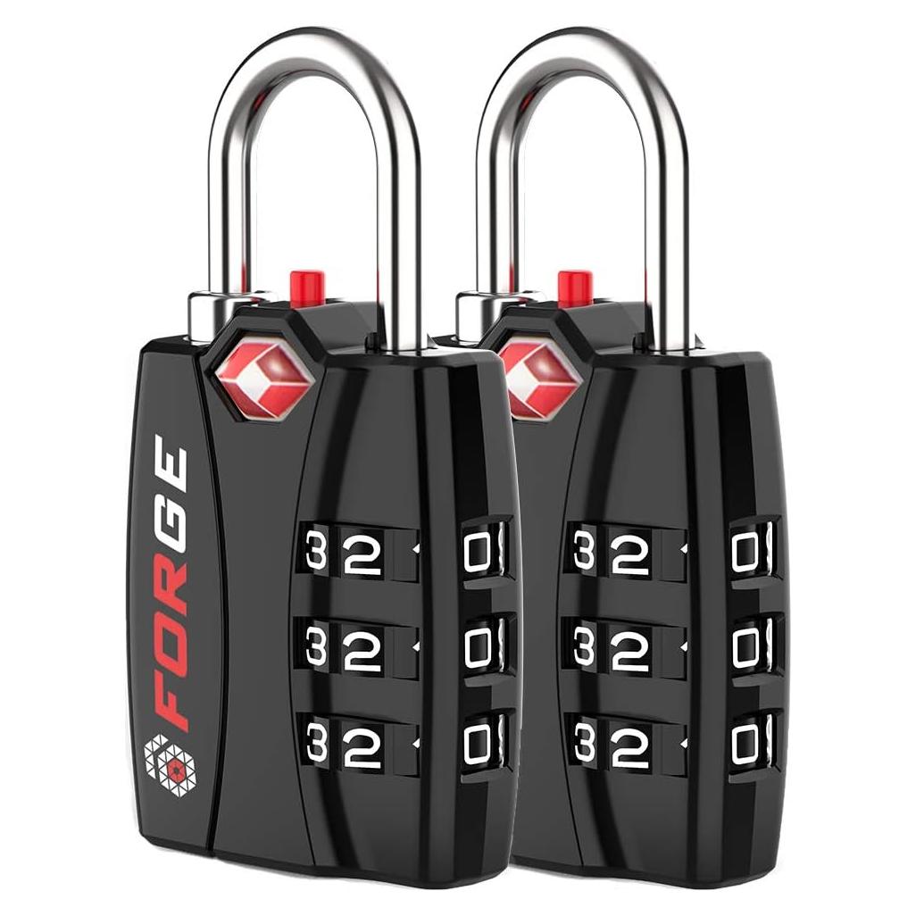 Candados de Equipaje TSA Forge - 2 Piezas Negro