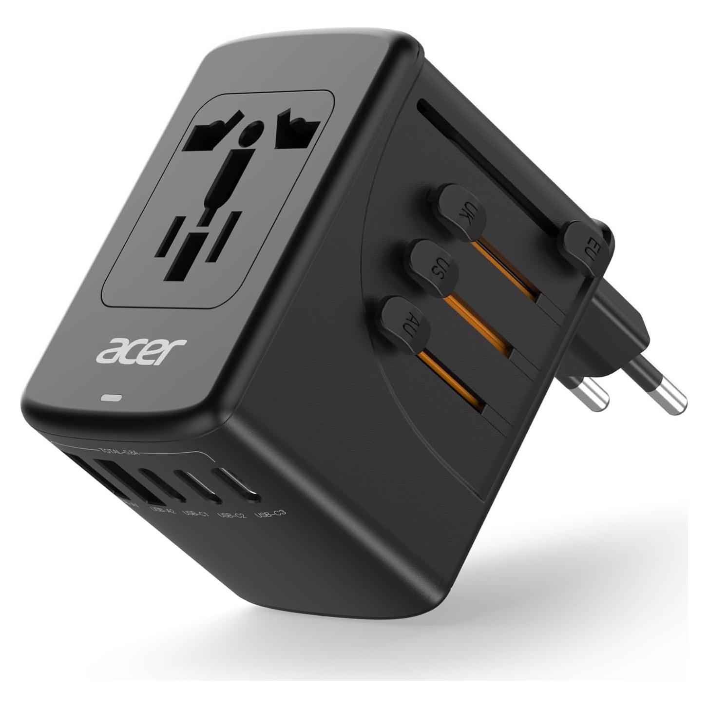 Adaptador de Enchufe Universal Acer SL-200-3C2A 5 Puertos USB