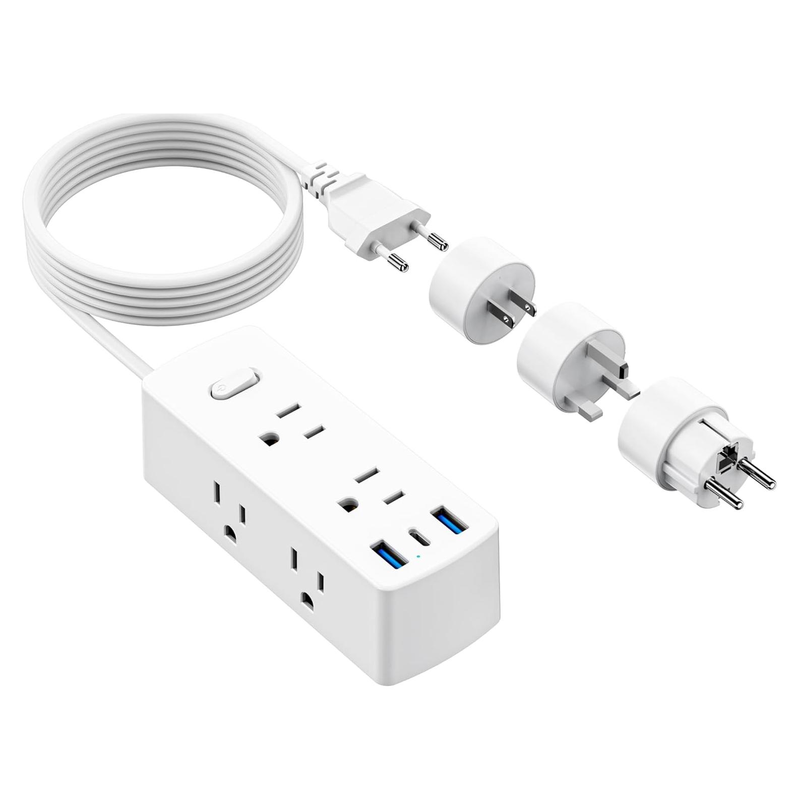 Adaptador de Viaje Universal Olcorife 6 Salidas 3 USB 1.52m