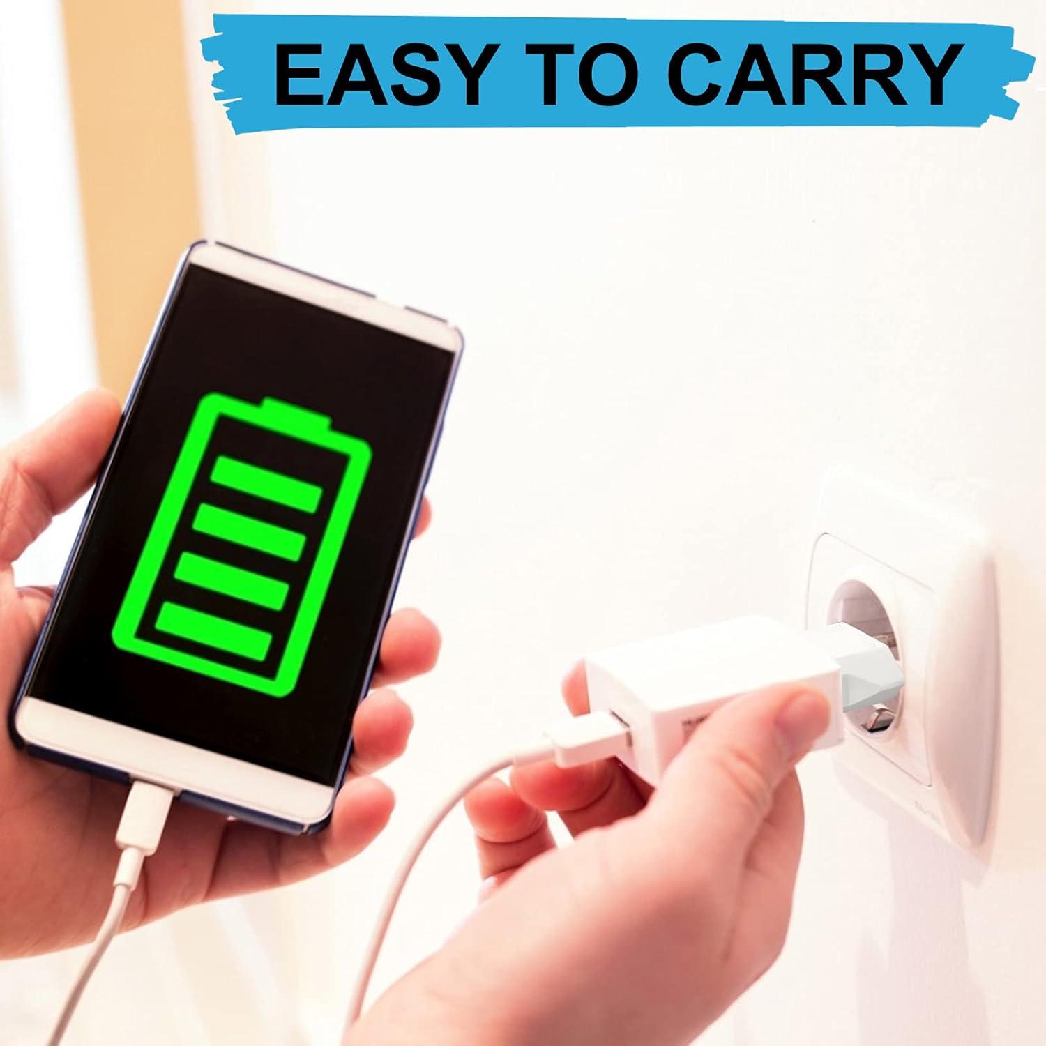 Adaptador de Enchufe Europeo Tipo C Romeda - 6 Paquetes Blanco