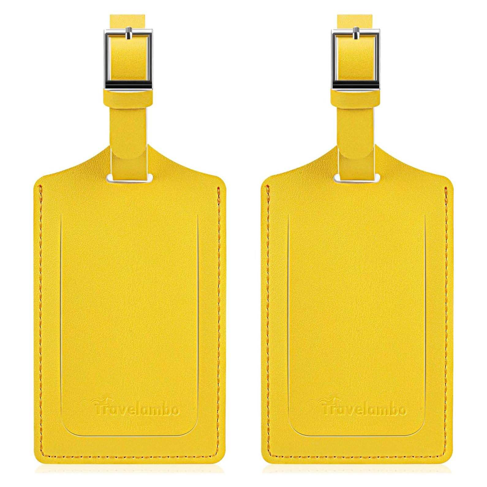 Etiquetas de Equipaje Travelambo de Cuero Sintético - 2 Pzas