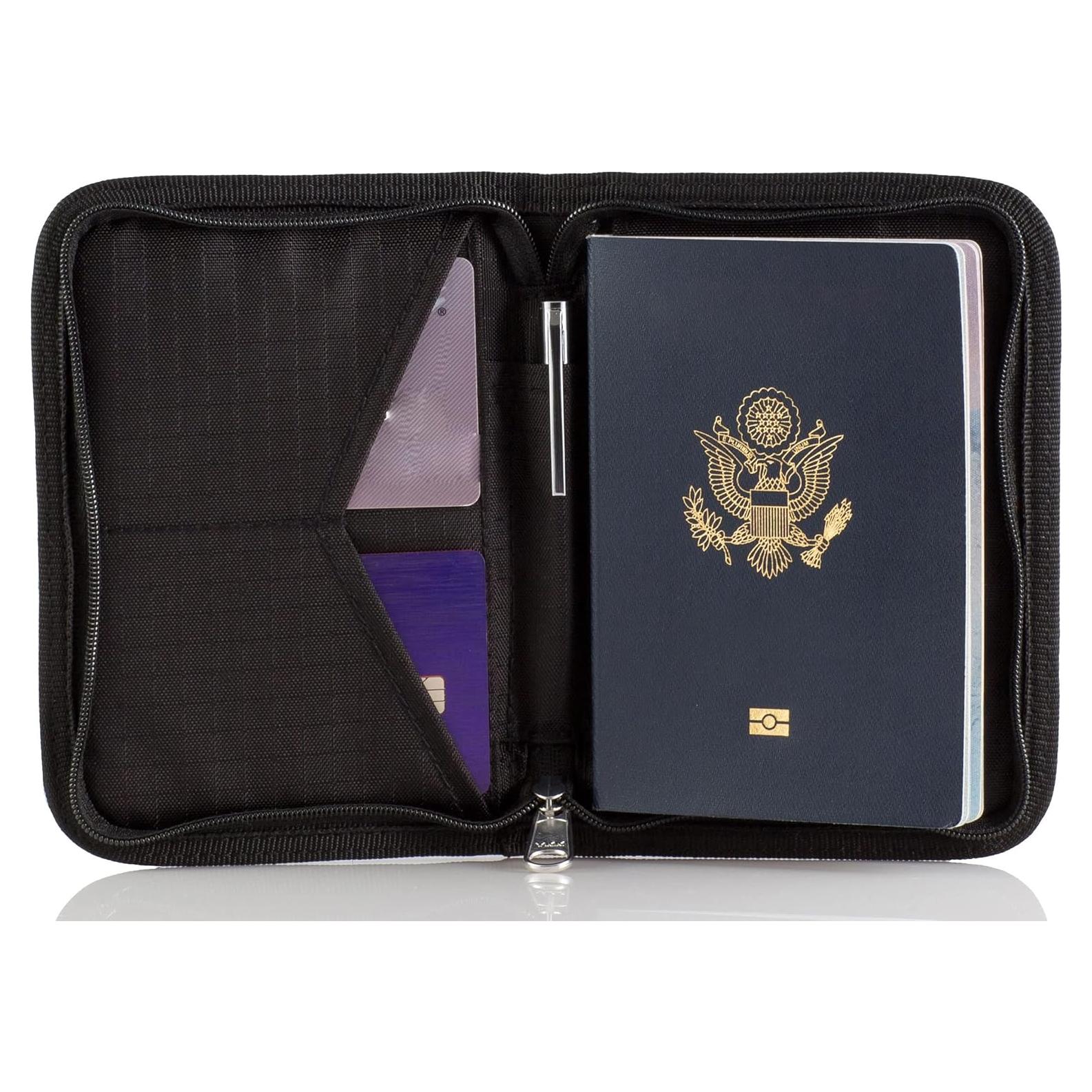 Portapasaportes y Cartera de Viaje Zero Grid - Negro - RFID