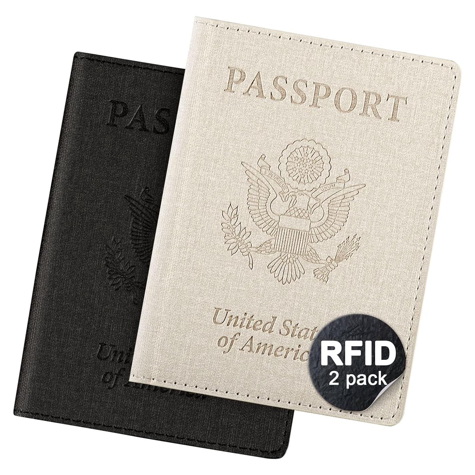 Funda de Pasaporte y Tarjeta de Vacuna VIDIVICI - 2 Piezas RFID