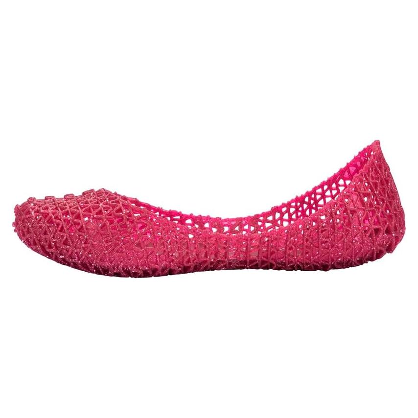 Mini Melissa Campana Papel Zapatos Jelly Niñas Glitter Rojo