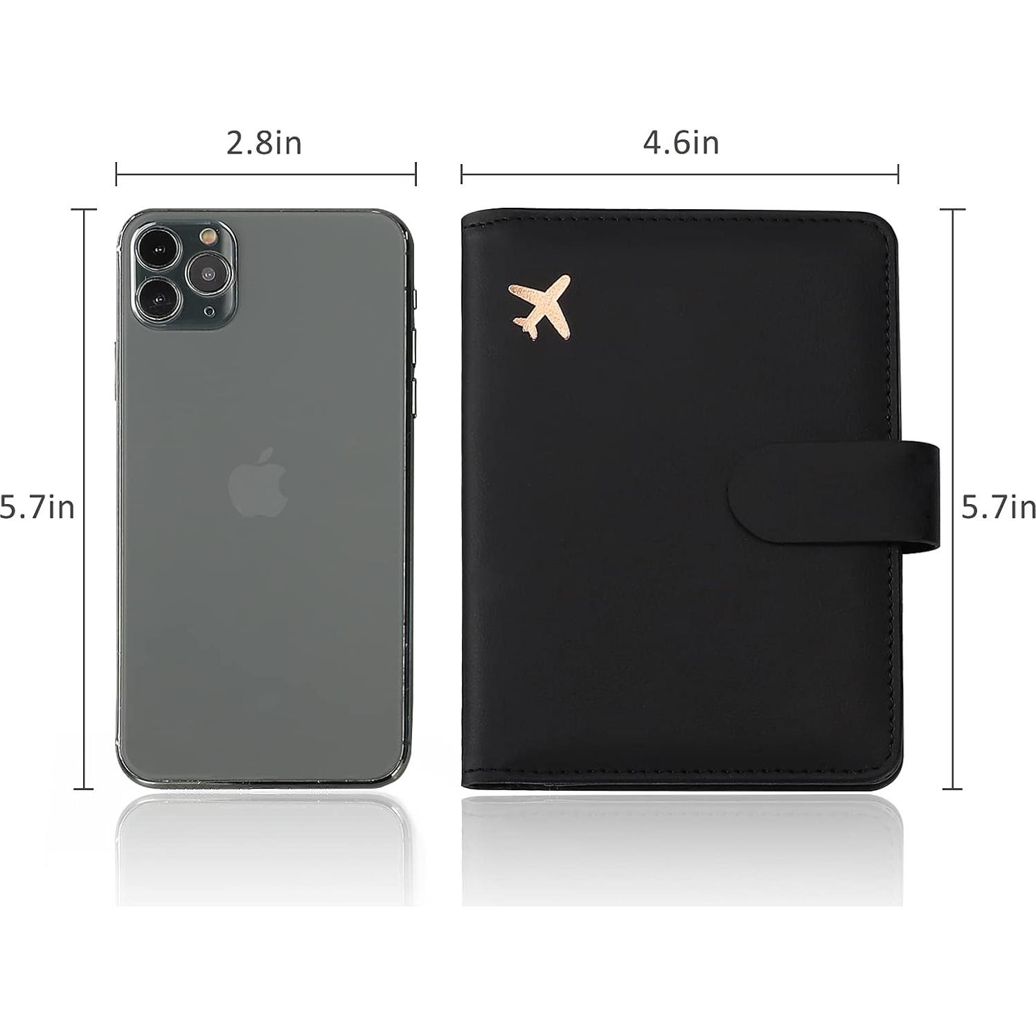 Portapasaportes RFID Melsbrinna Negro Unisex con Ranuras