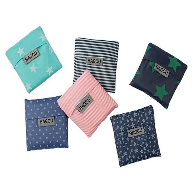 Bolsas de Tela Reutilizables BAIYA Plegables Ecológicas 6 Pzas