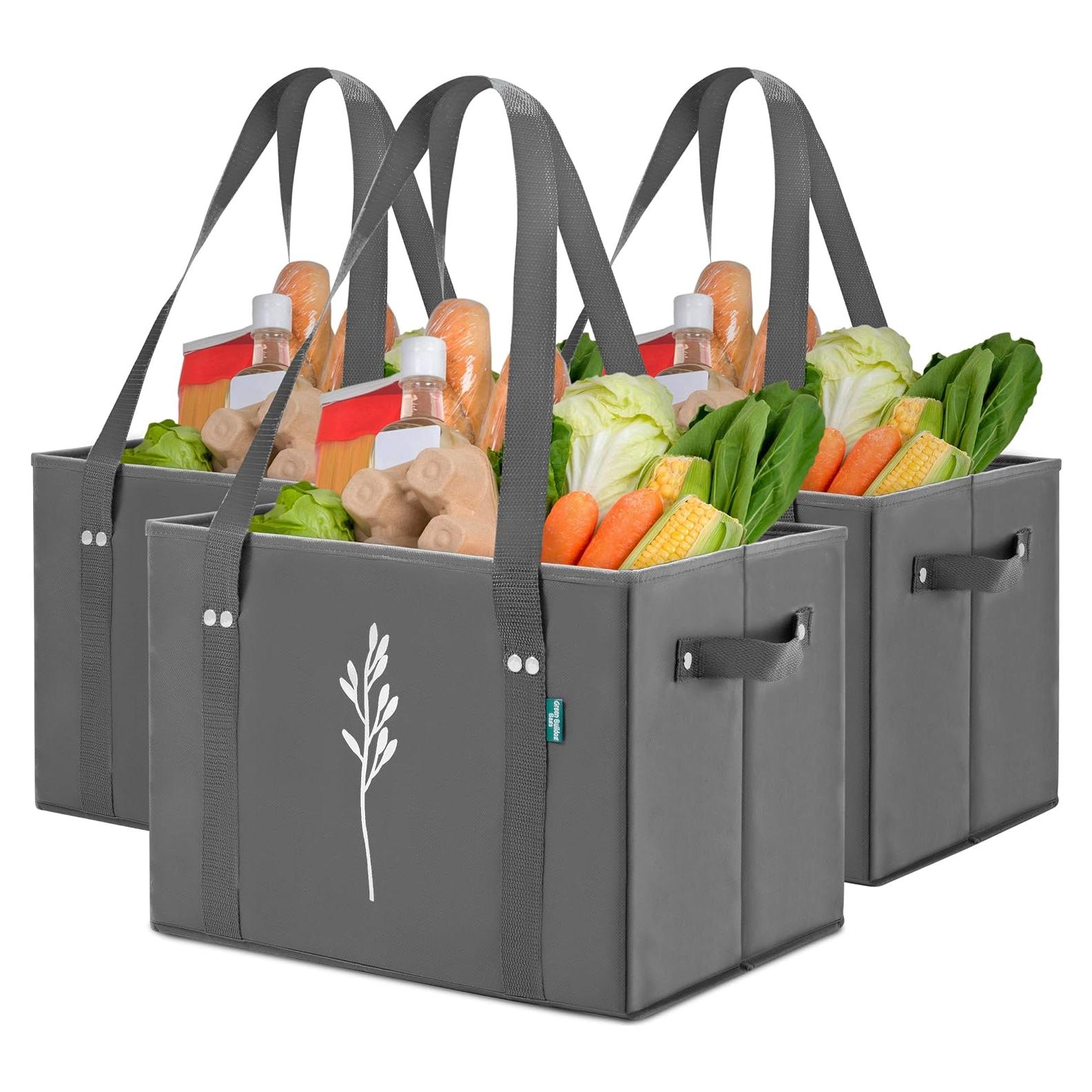 Bolsas de Compras Reutilizables Green Bulldog 3 Piezas 29.48 kg