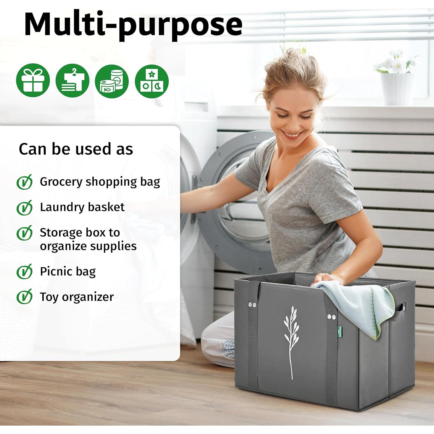 Bolsas de Compras Reutilizables Green Bulldog 3 Piezas 29.48 kg