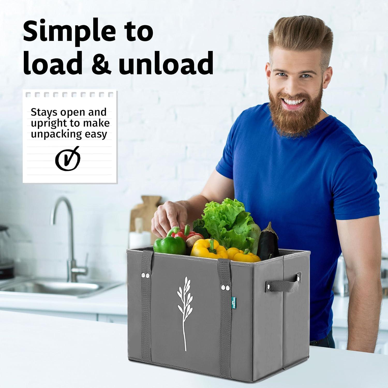 Bolsas de Compras Reutilizables Green Bulldog 3 Piezas 29.48 kg