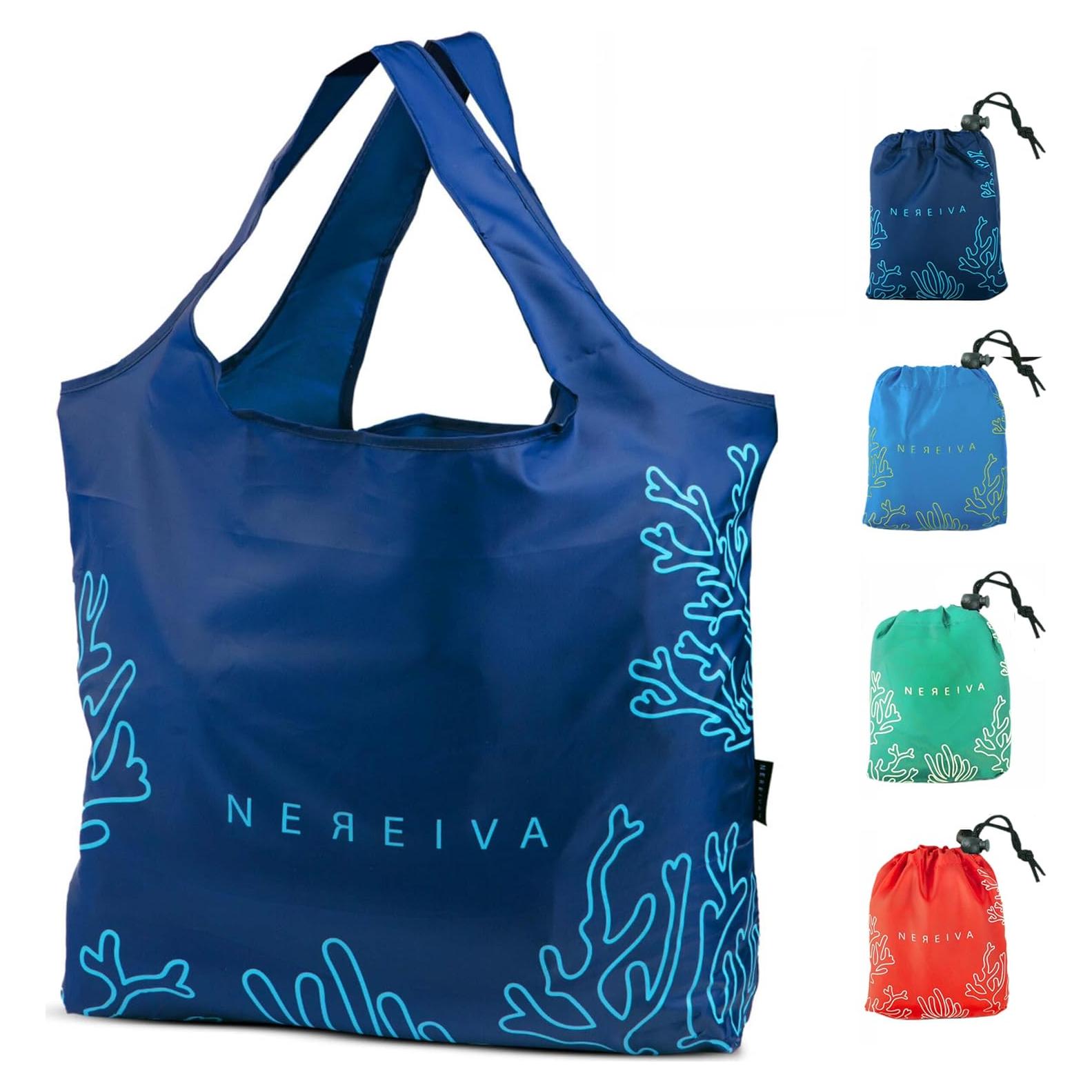 Paquete de 4 bolsas de compras plegables Nereiva - 25 kg