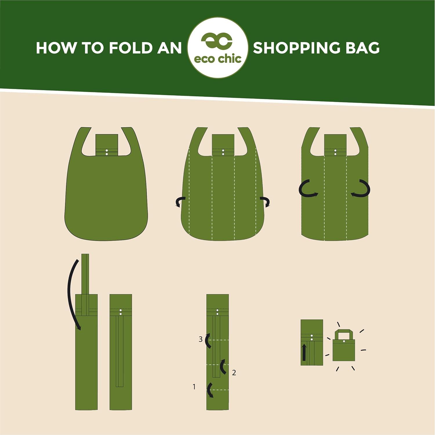 Bolsa de Compras Reutilizable ECO CHIC Púrpura - Plegable e Impermeable