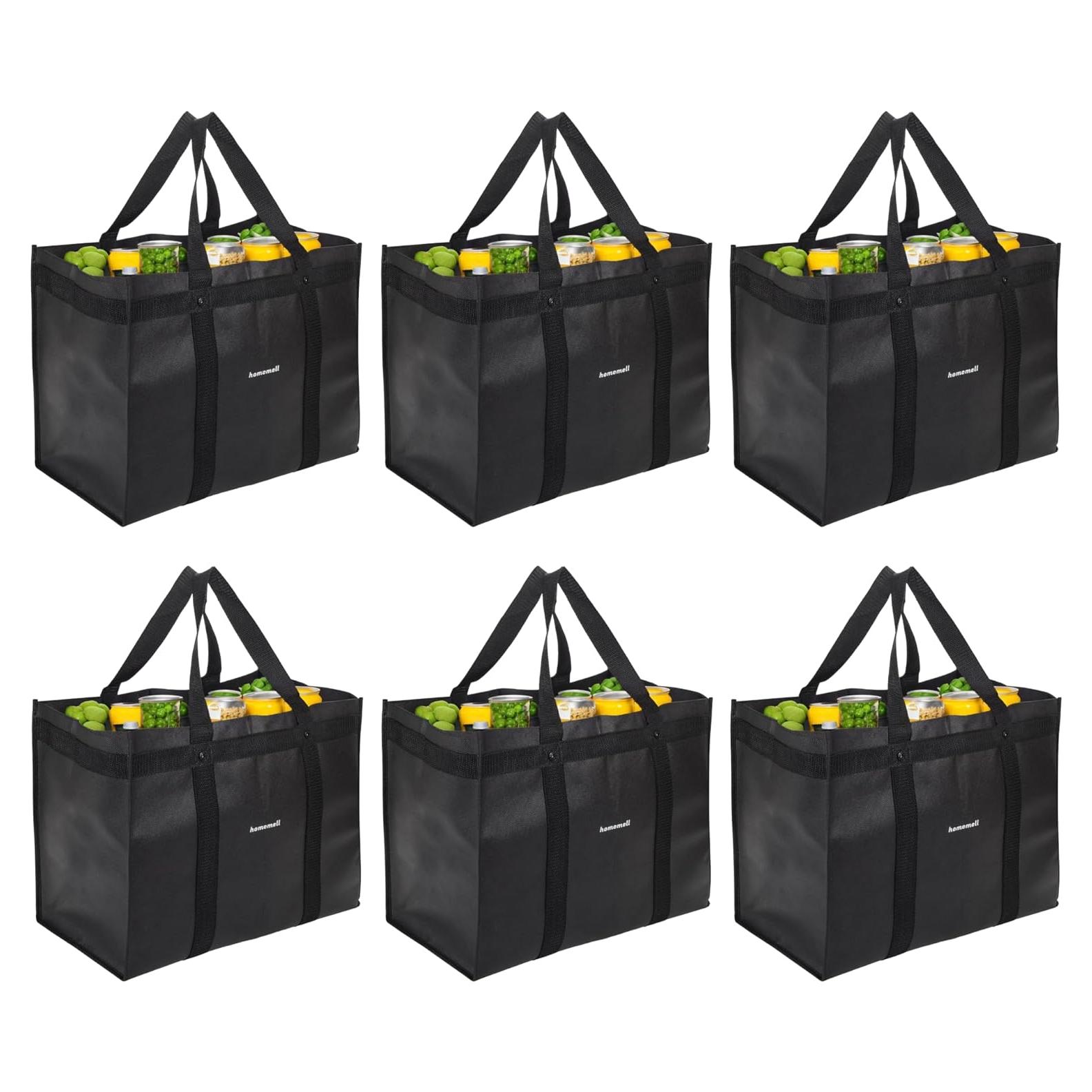Bolsas de Compras Reutilizables Hommell, Paquete de 6, 45.36 kg