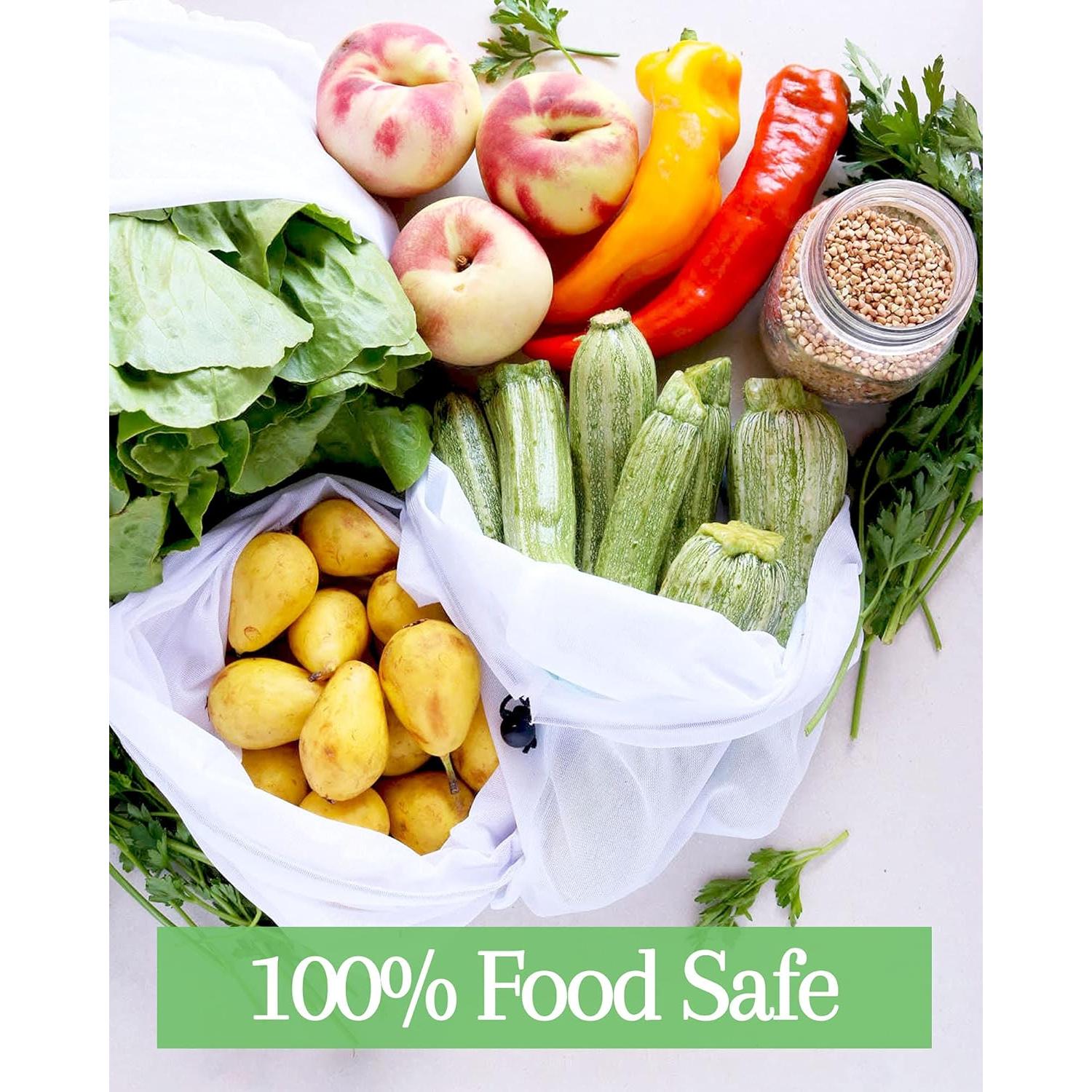 Conjunto de 9 Bolsas Reutilizables purifyou - Malla Lavable