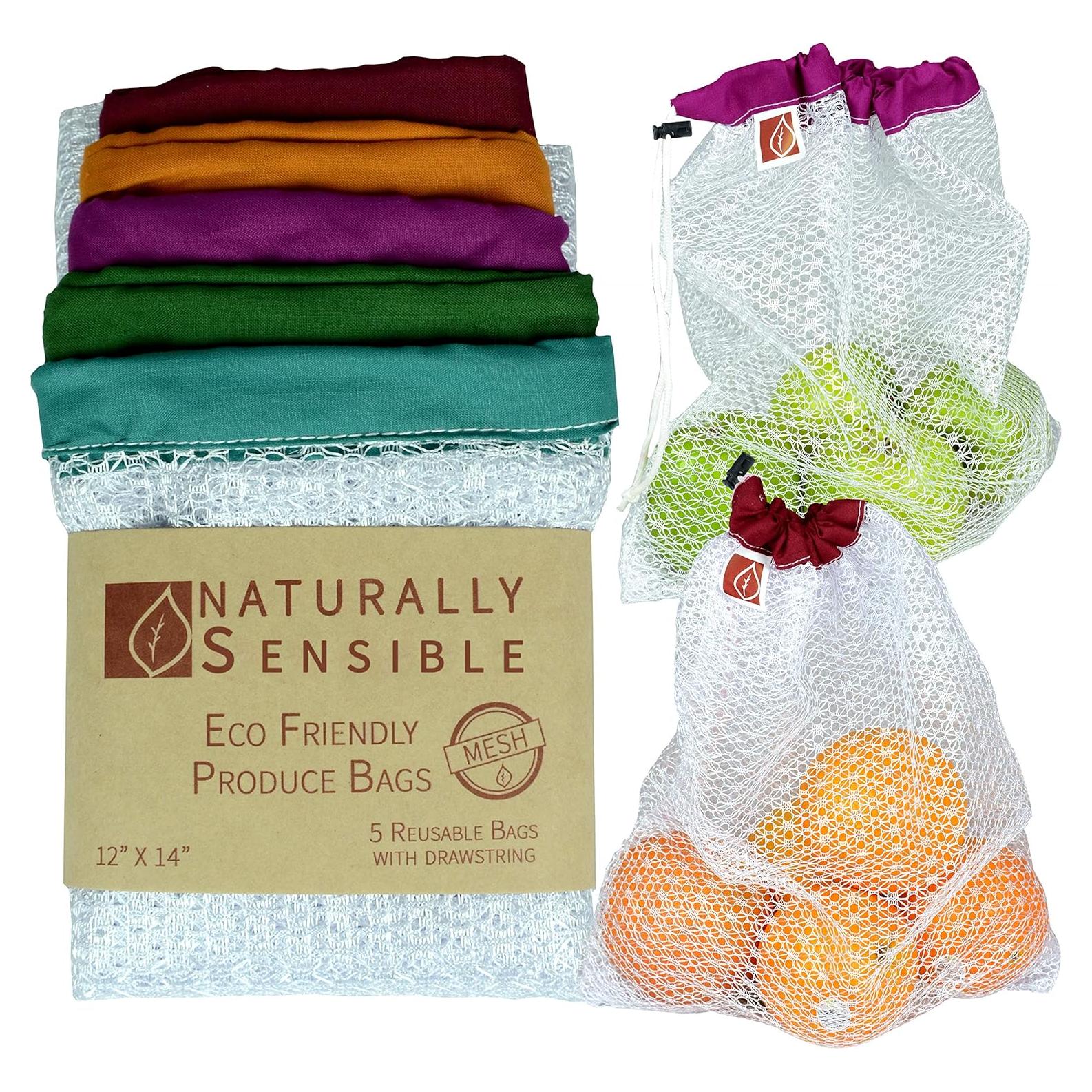 Bolsas Reutilizables Ecológicas Naturally Sensible - Set 5 Colores