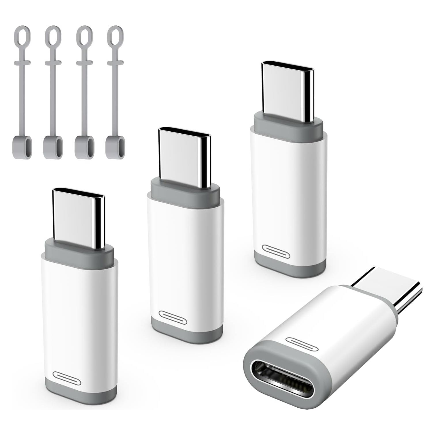 Adaptador Lightning a USB-C TiMOVO, 4 piezas, carga y datos