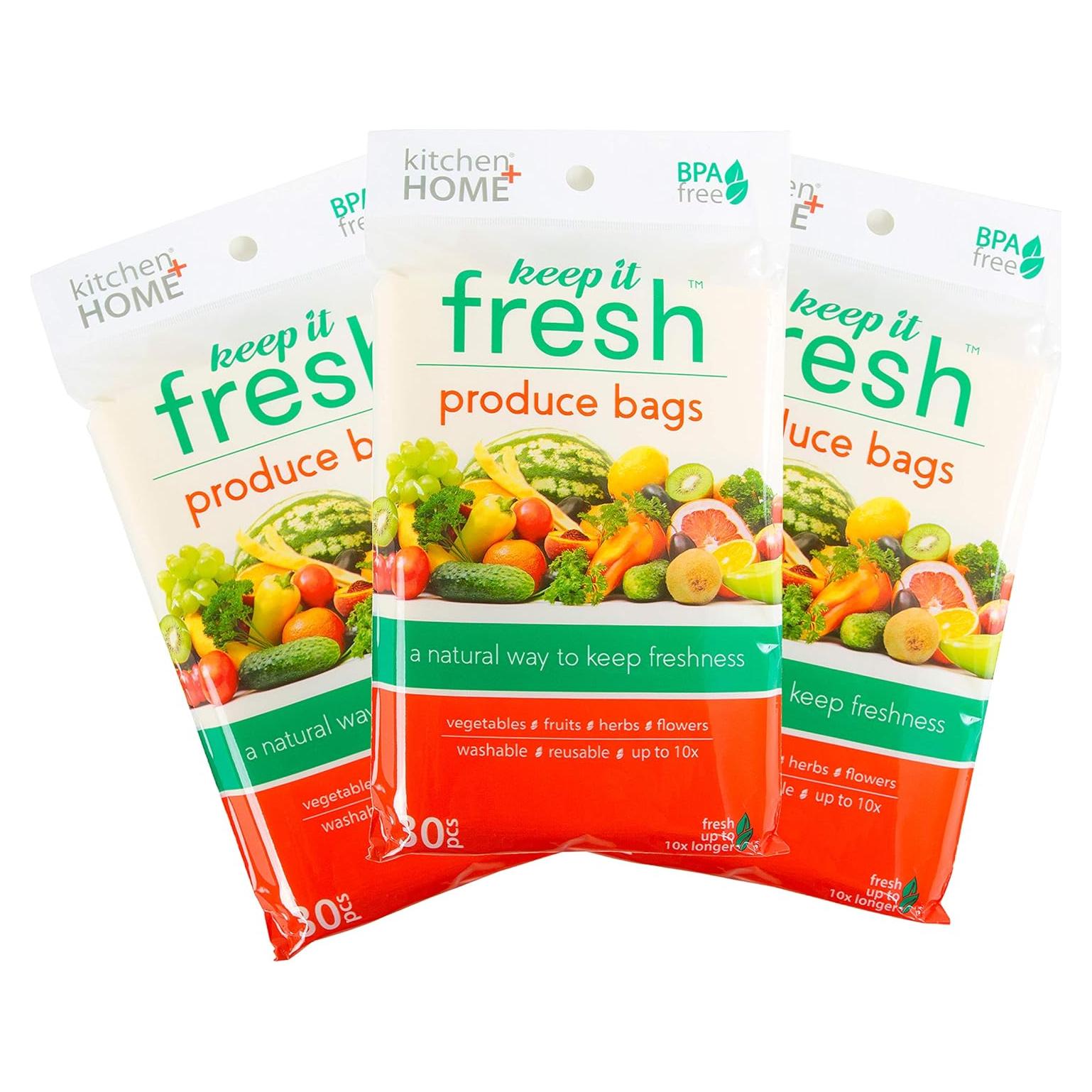 Bolsas Reutilizables Kitchen Home 30 Unidades Sin BPA 1 Galón
