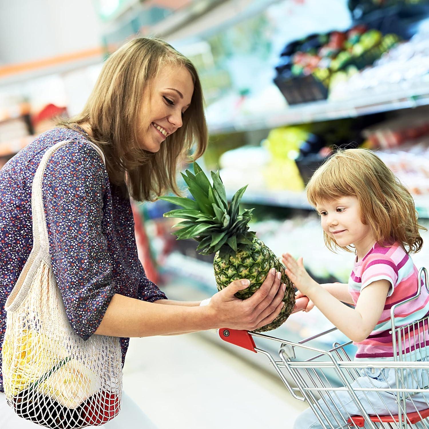 Bolsas de Compras Reutilizables Mercurhouse 3 Paquetes Algodón