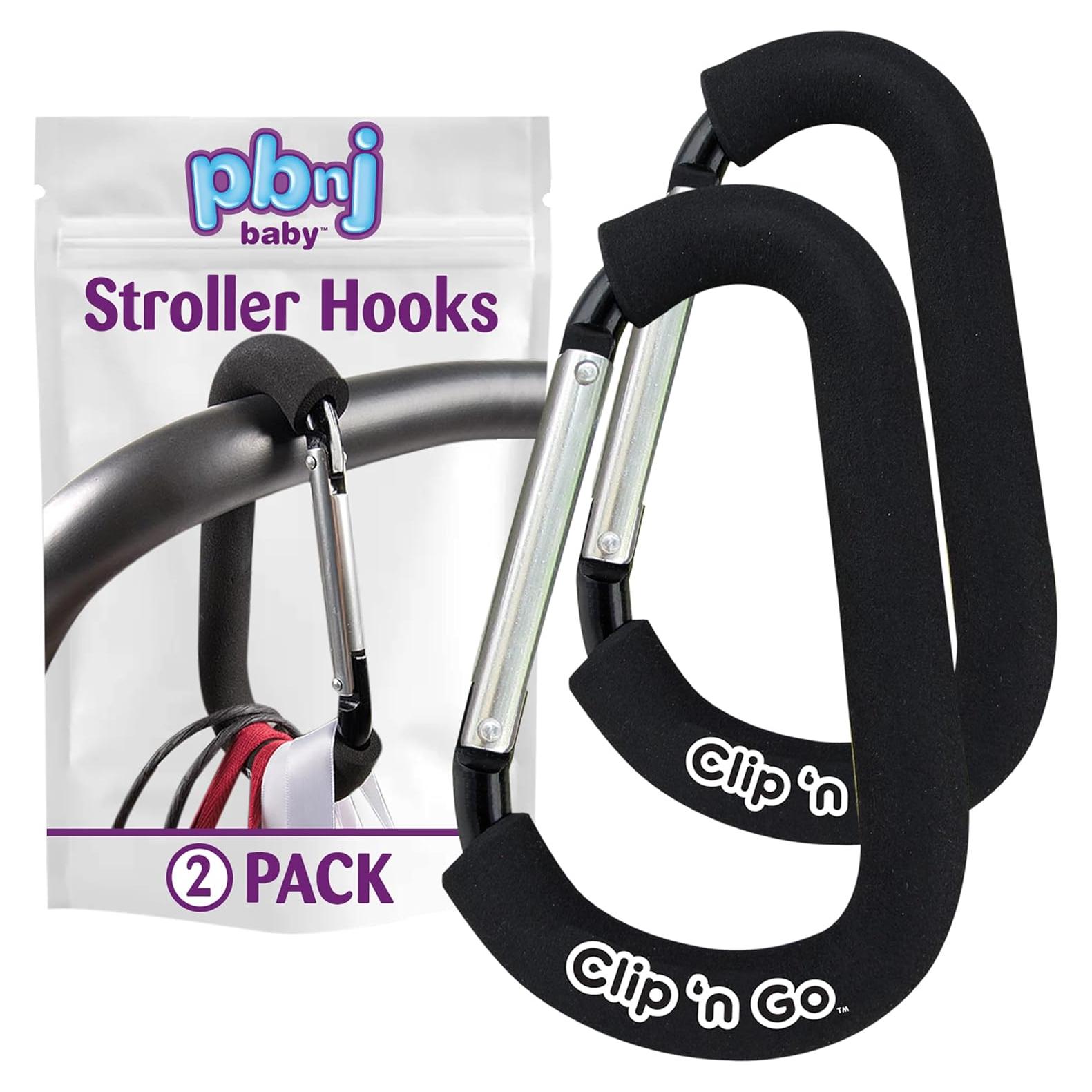 Ganchos para Cochecito PBnJ Clip n Go - 2 Paquetes