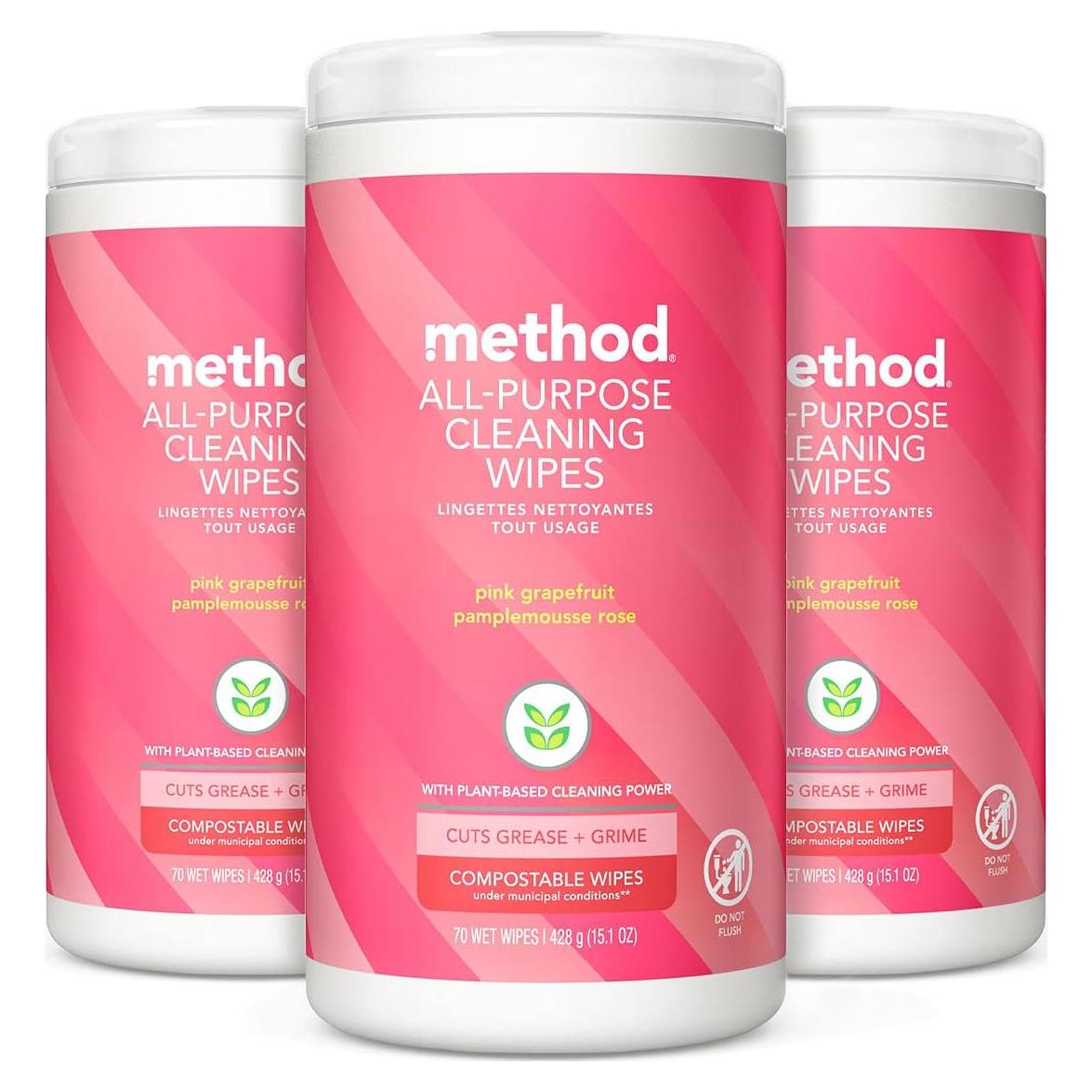 Toallitas de limpieza multiusos Method pomelo rosa 210 unidades