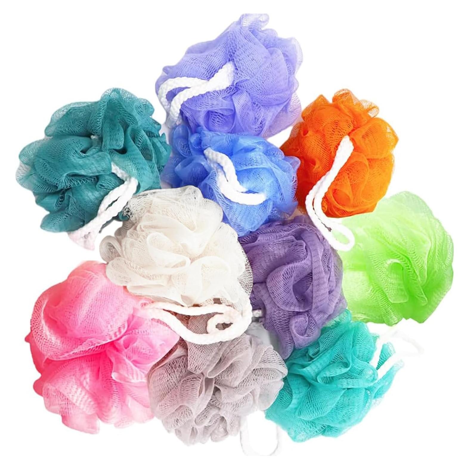 Paquete de 10 esponjas de baño exfoliantes Meirrnyyu 17.5x12 cm