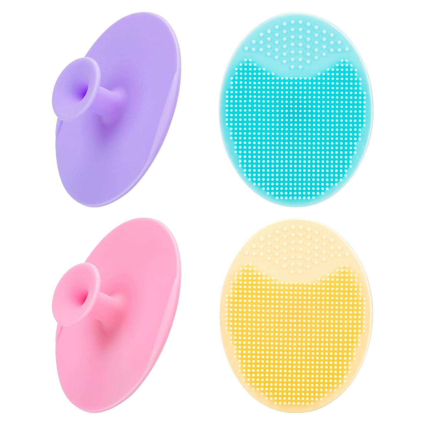 Paquete de 4 cepillos faciales JEXCULL de silicona suave