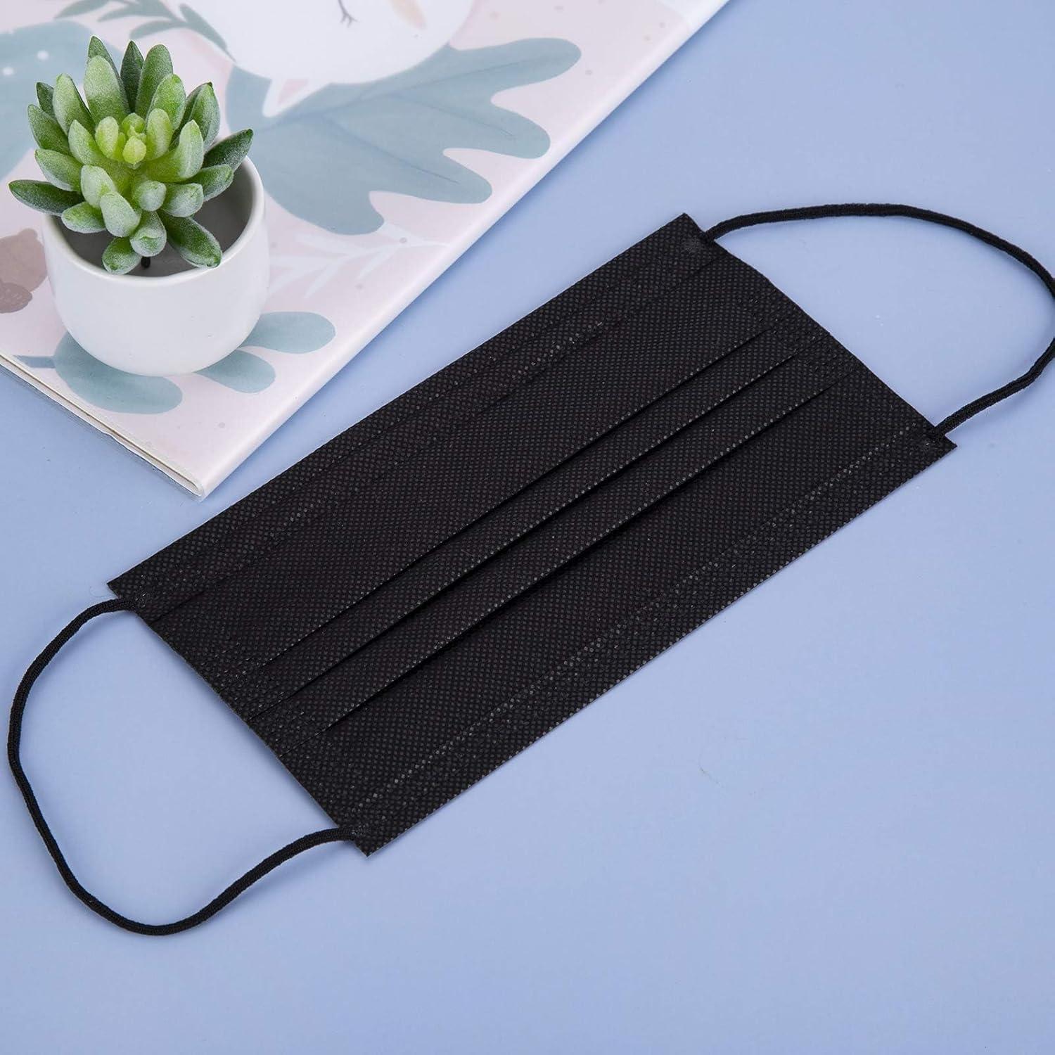 Mascarillas desechables Borje 100 PCS 3 capas negras