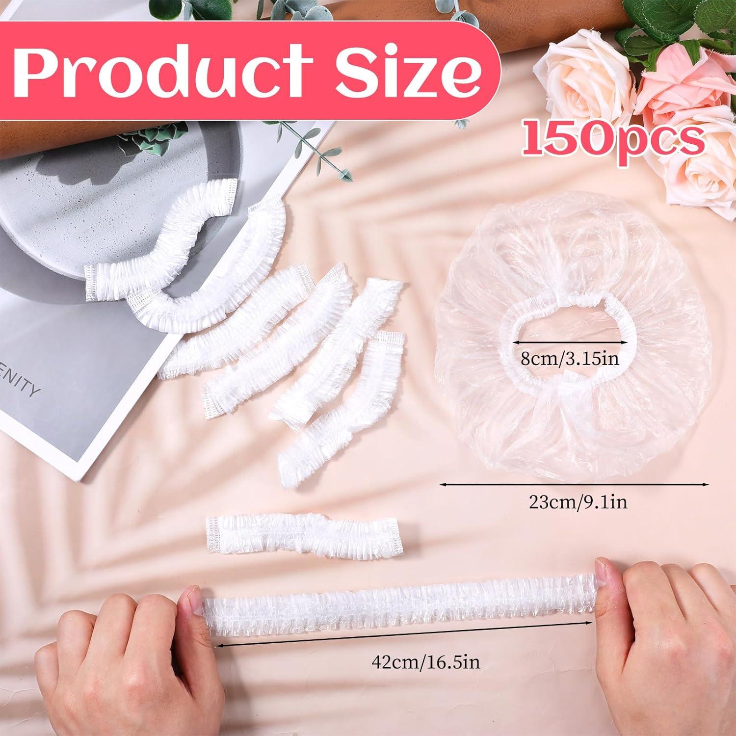 150 Gorras de Ducha Desechables Styquenzer Impermeables