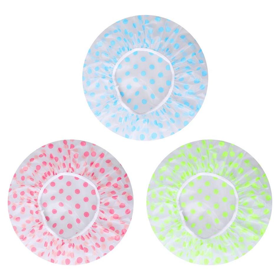 Gorro de Ducha Reutilizable Impermeable Shangling 27cm 3 Piezas