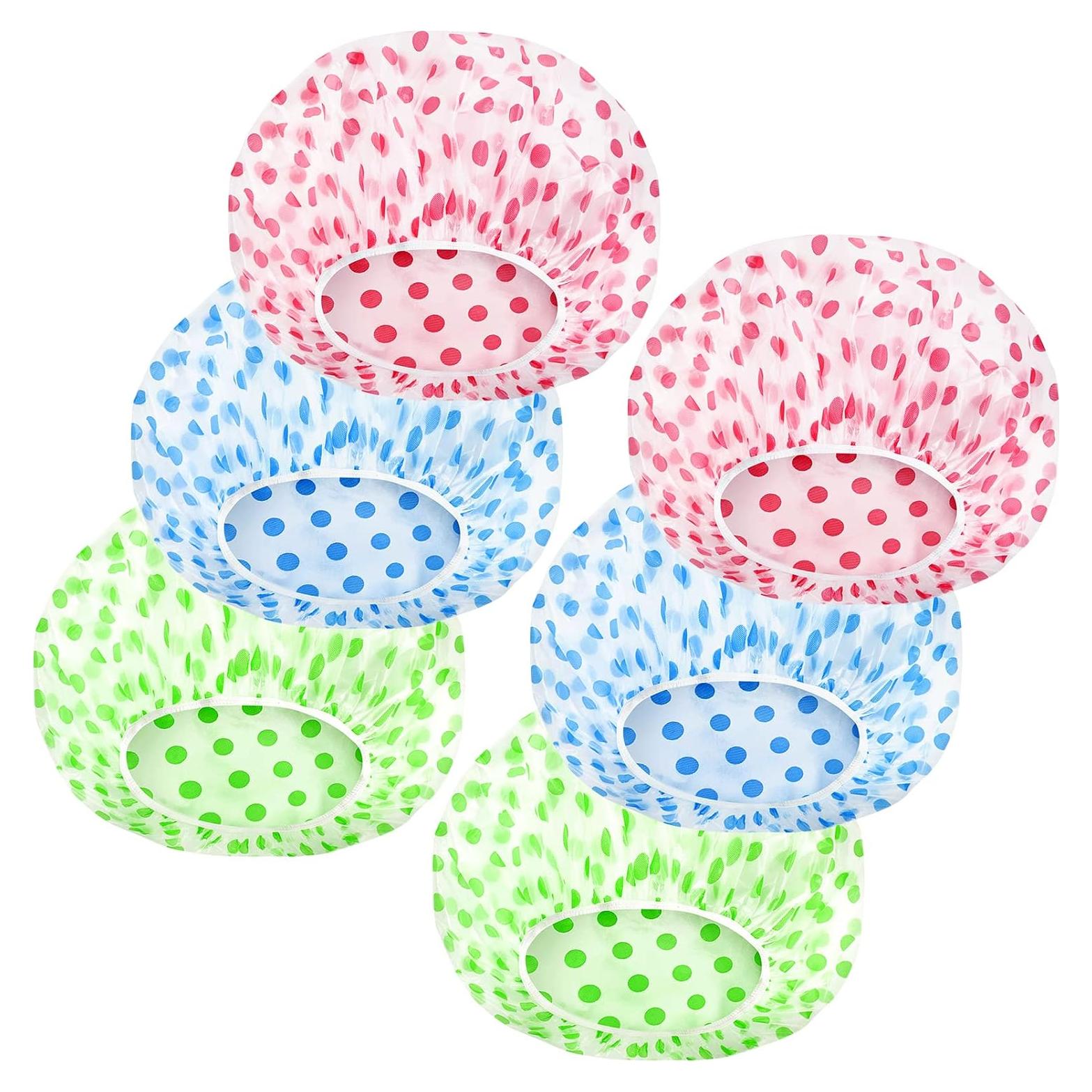 Gorros de Ducha Reutilizables MZD8391 - 6 Paquetes Coloridos