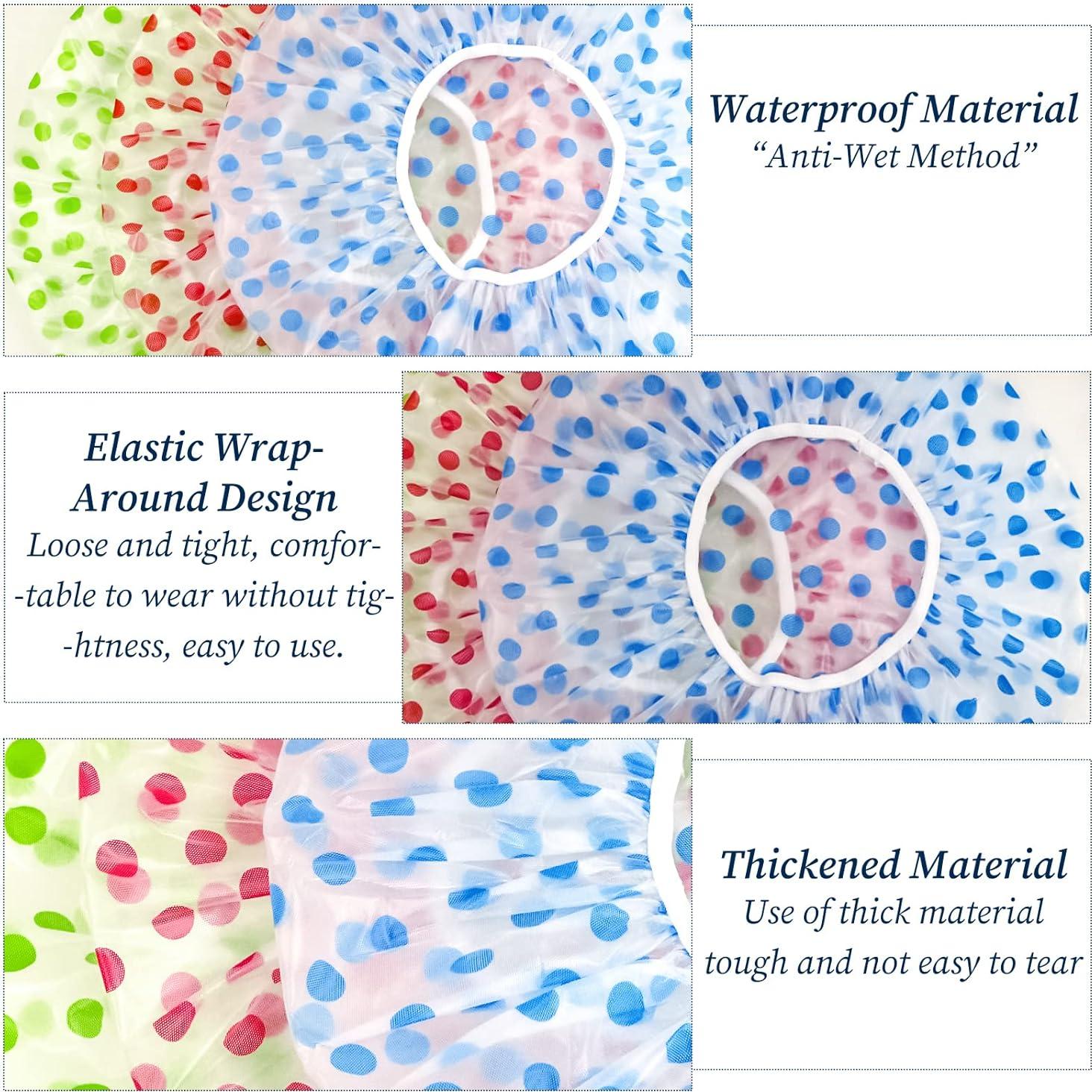 Gorras de Ducha Reutilizables 3PCS Fouews - Impermeables