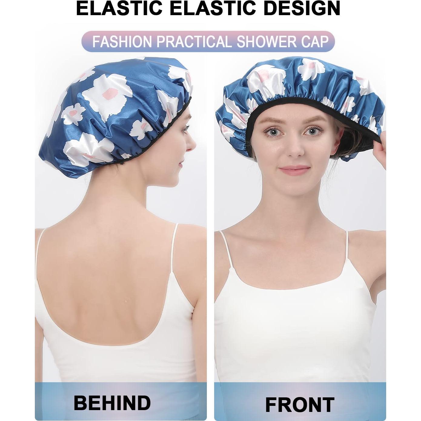 Gorro de Ducha YIZIJIZI Grande 32cm Toalla Impermeable Azul