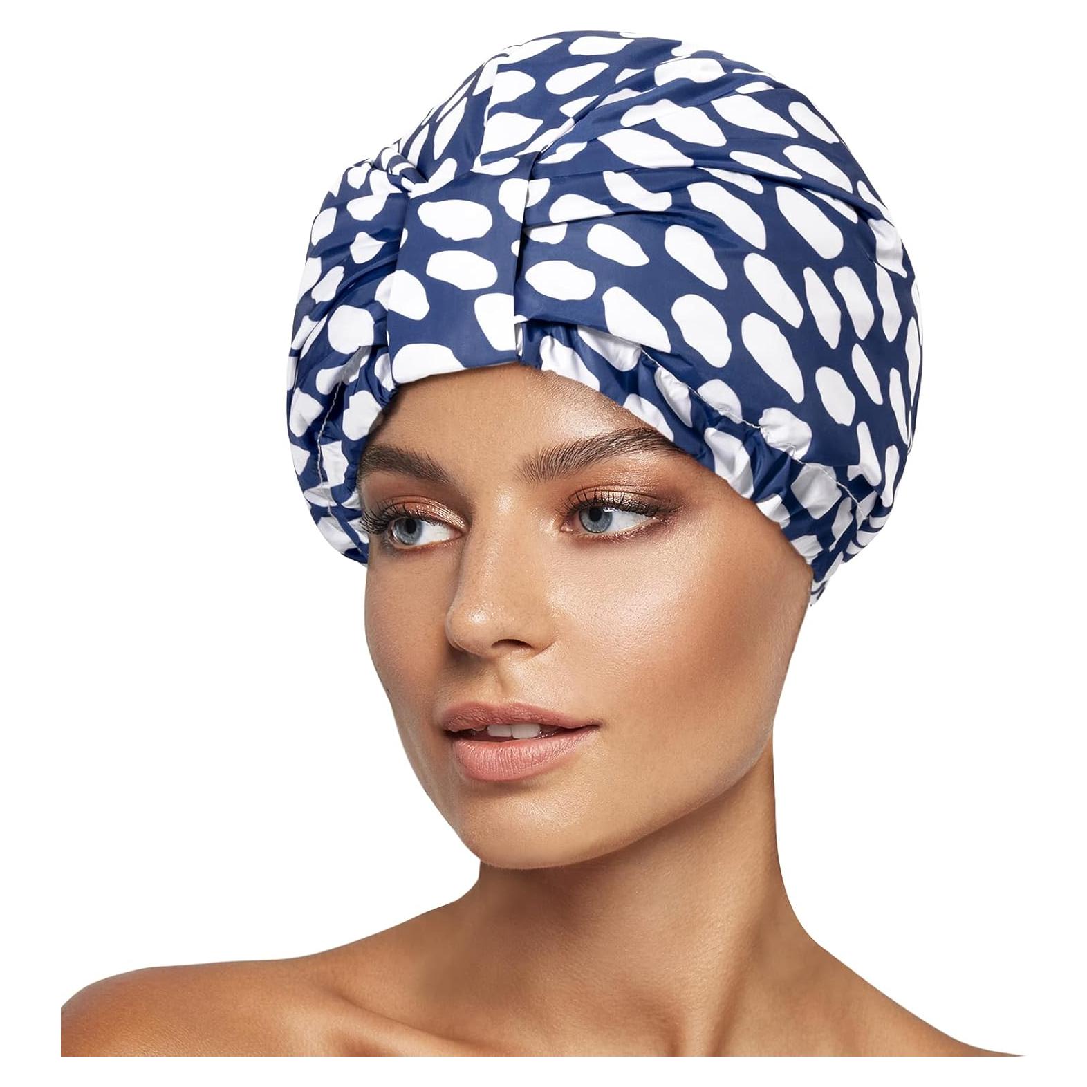 Gorro de Ducha Reutilizable INNELO Azul Impermeable Doble Capa