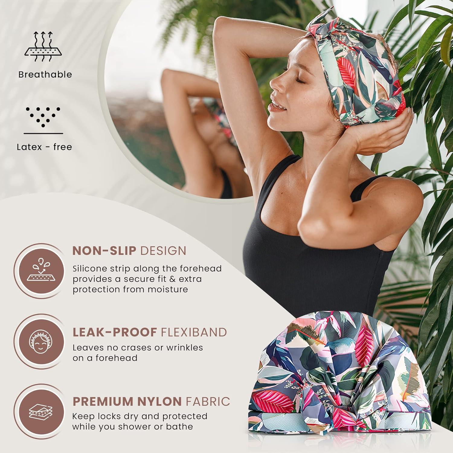 Gorro de Ducha Reutilizable SMPL OBJECTS Tropical Impermeable