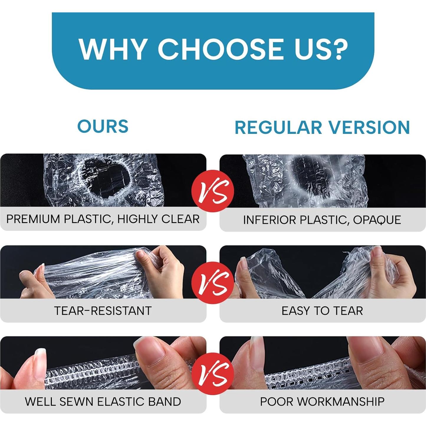 Gorras de Ducha Desechables YIZIJIZI 30 Piezas Impermeables