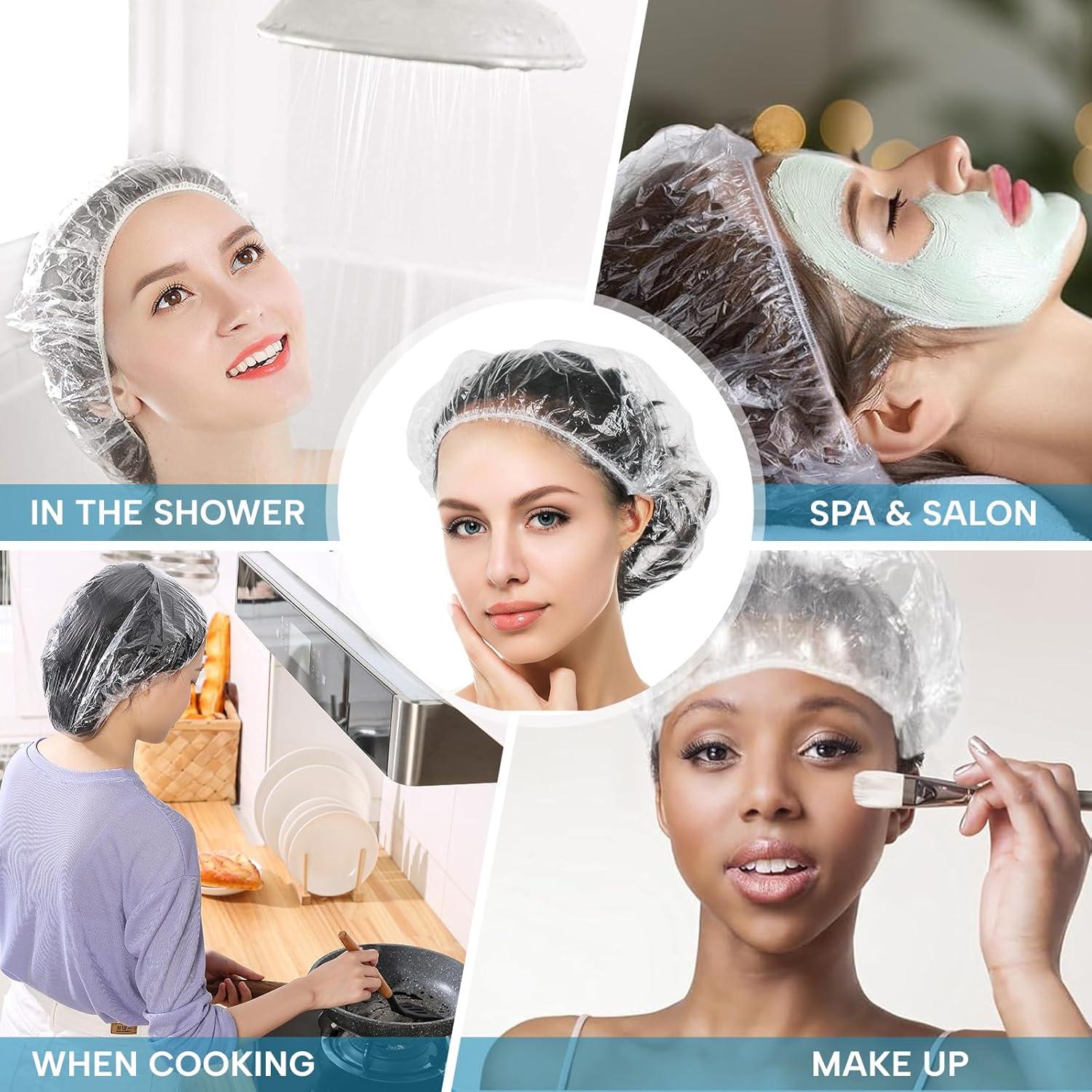 Gorras de Ducha Desechables YIZIJIZI 30 Piezas Impermeables