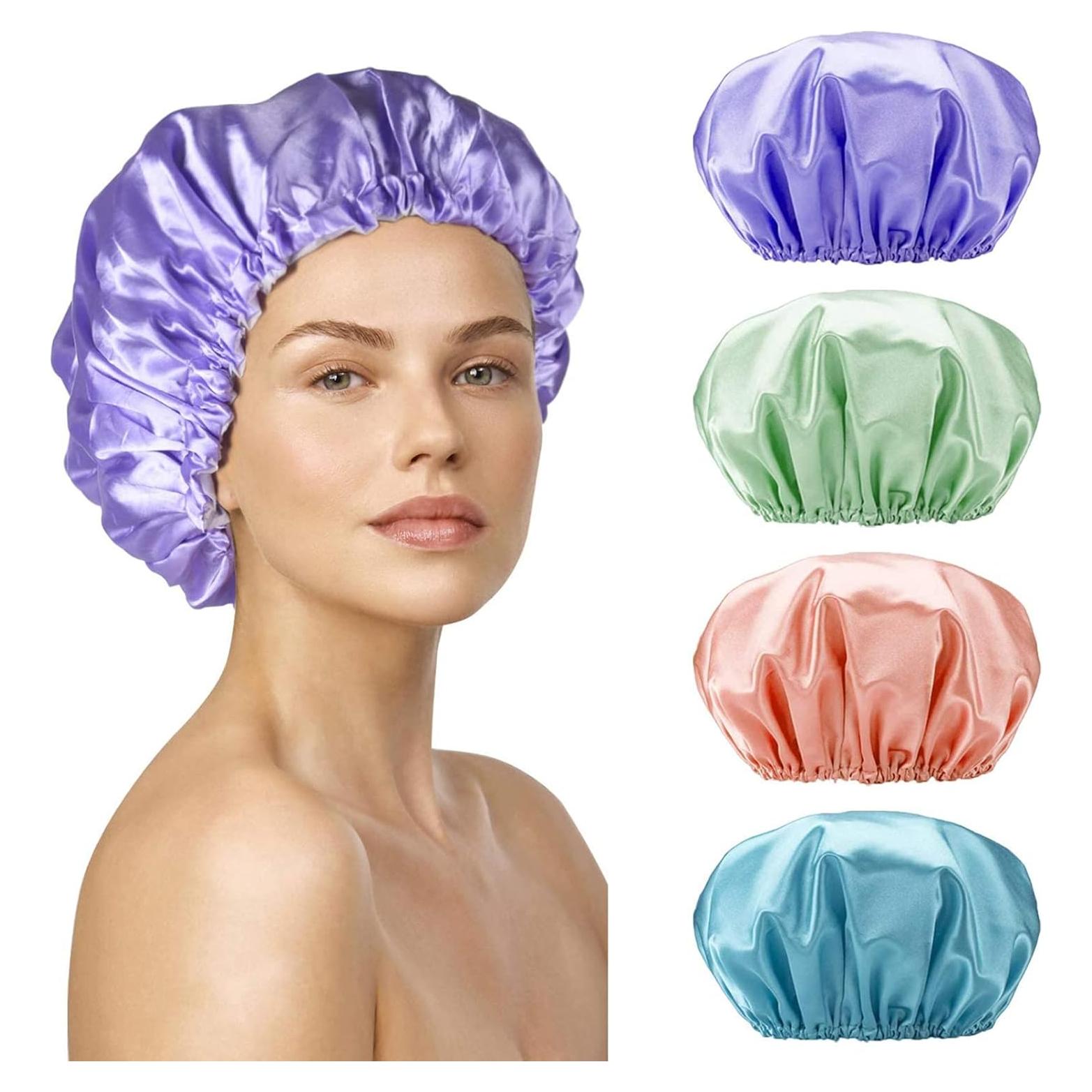 Gorras de Ducha Reutilizables SMILCO - 4 Colores Impermeables