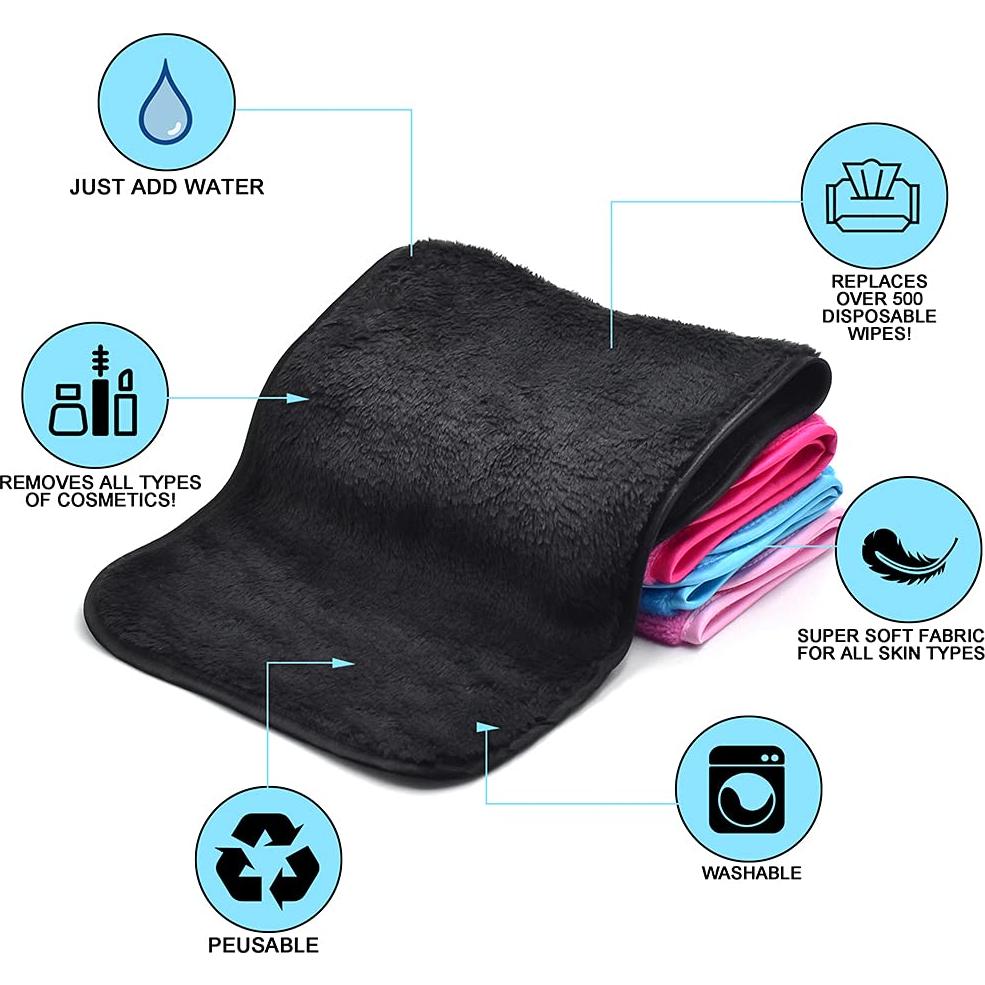 Toallitas Desmaquillantes Reutilizables UWEME - 4 Paños Microfibra 39.88x20.07cm