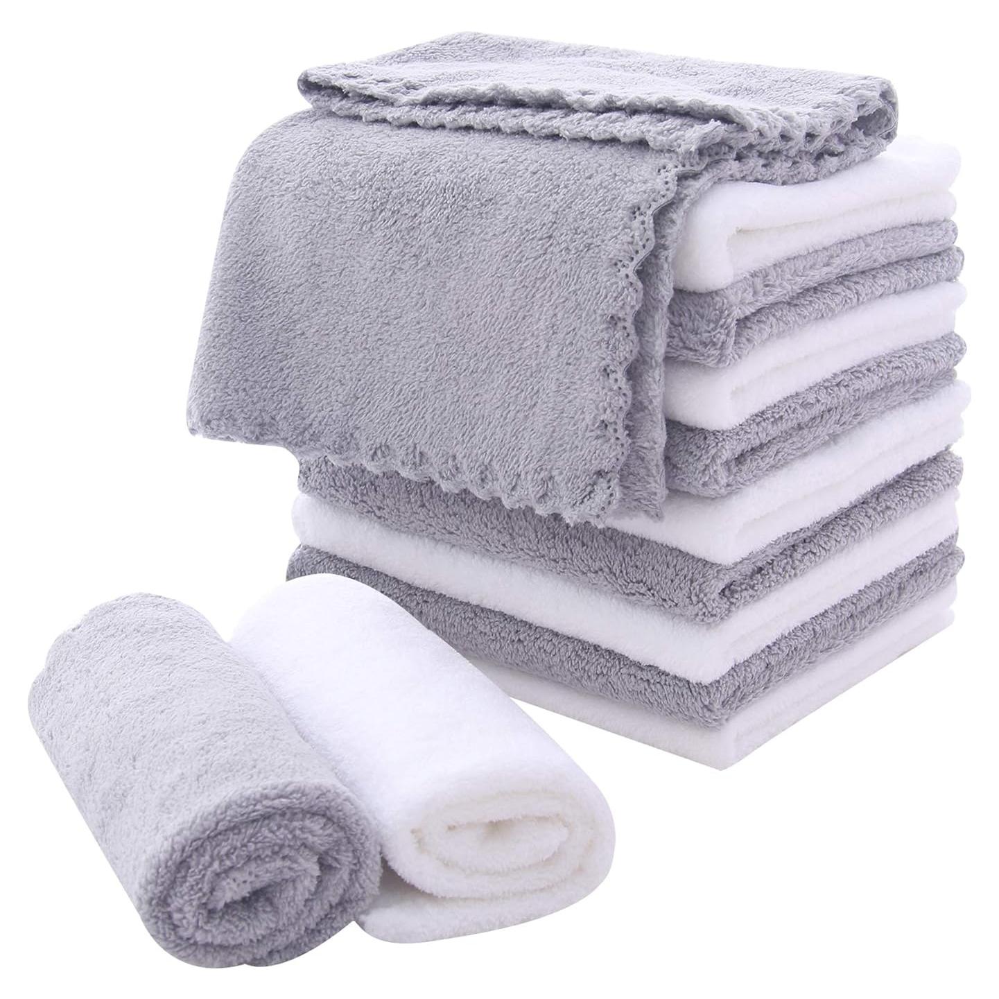 Paquete de 12 Paños Faciales Microfibra MOONQUEEN 30x30 cm