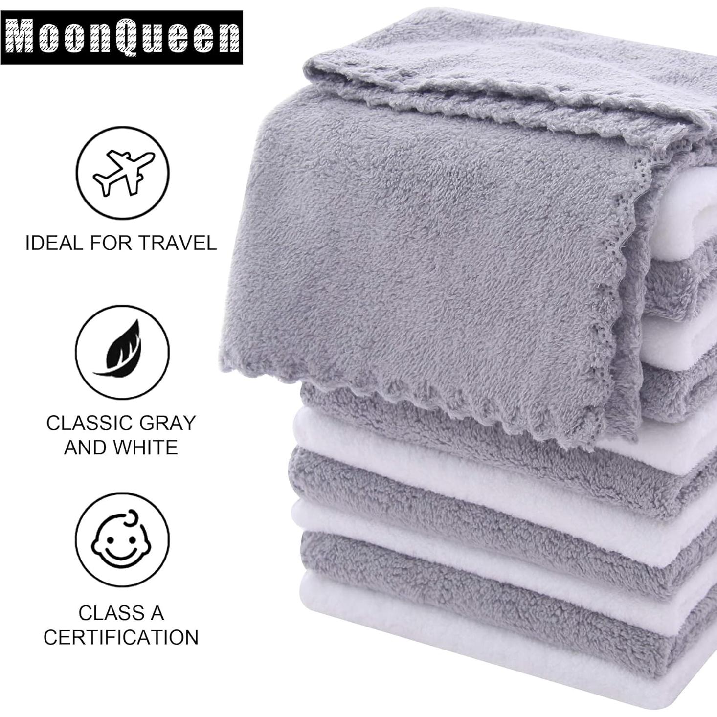 Paquete de 12 Paños Faciales Microfibra MOONQUEEN 30x30 cm