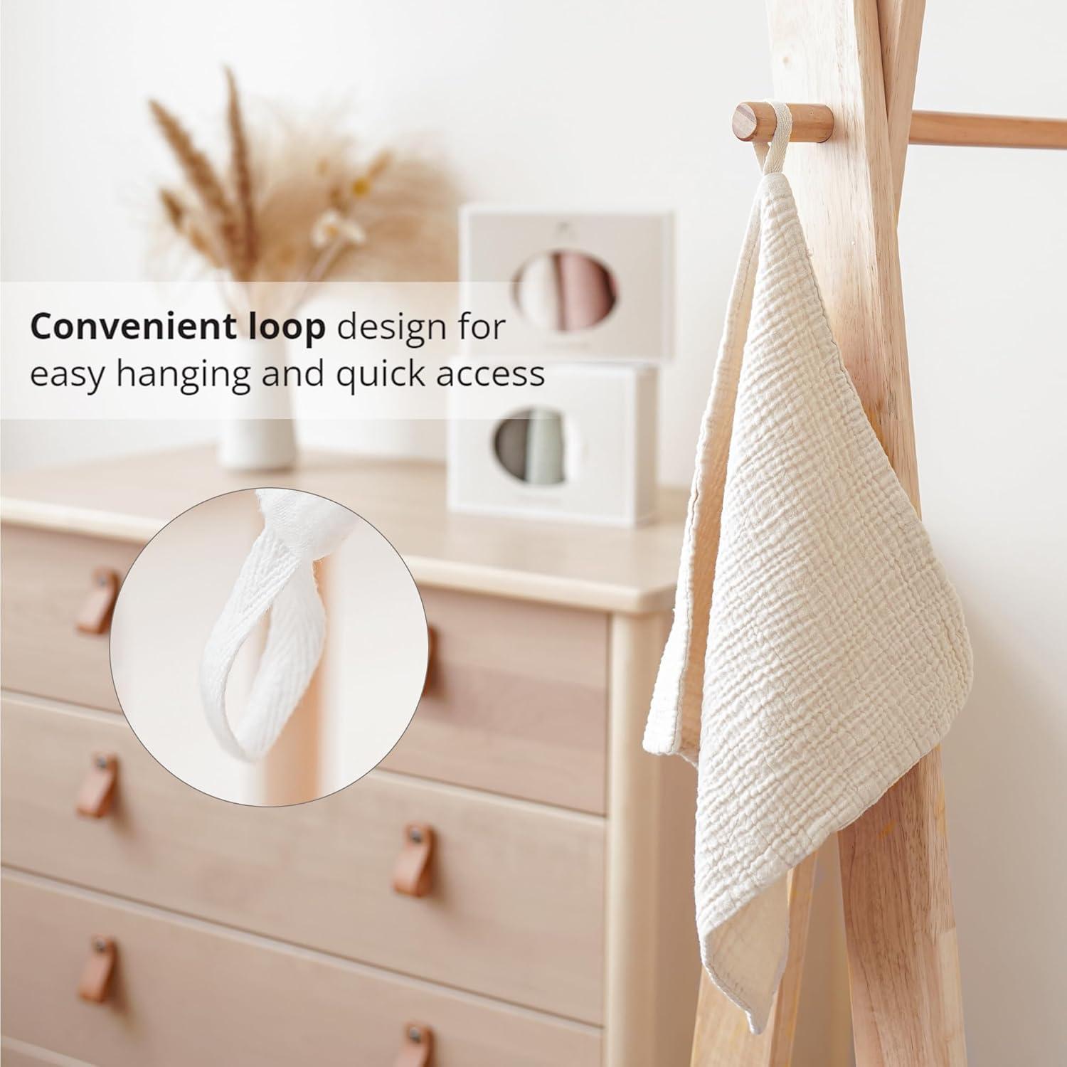 Paquete de 6 Paños de Algodón Konssy para la Cara 28x28 cm