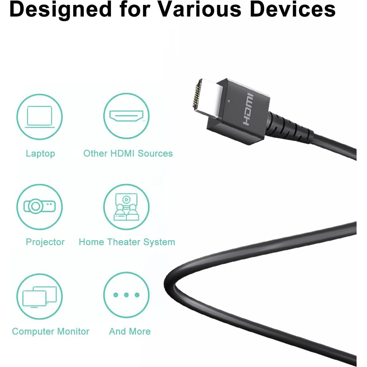 Cable HDMI Gmeaou para Nintendo Switch 1.46m Negro