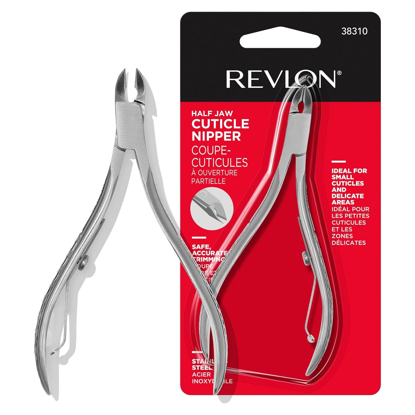 Cortaúñas de Cutícula Revlon Media Mandíbula Acero Inoxidable