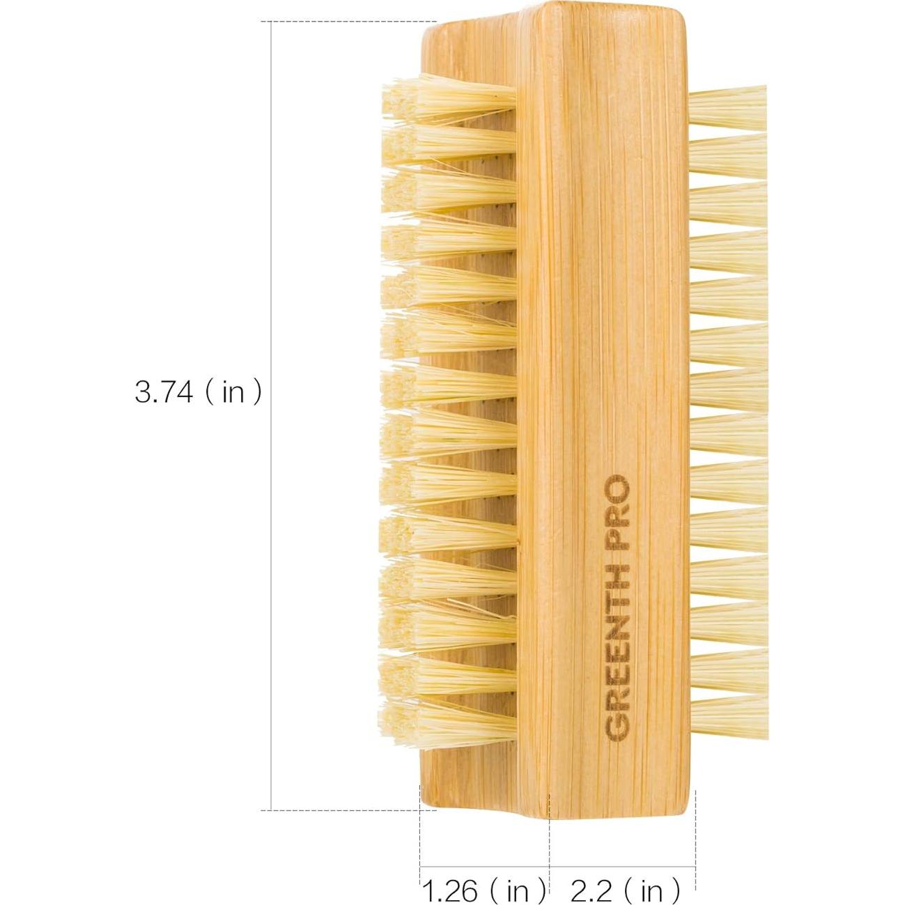 Cepillo de Uñas de Bambú GREENTH PRO - 2 Piezas Doble Cara
