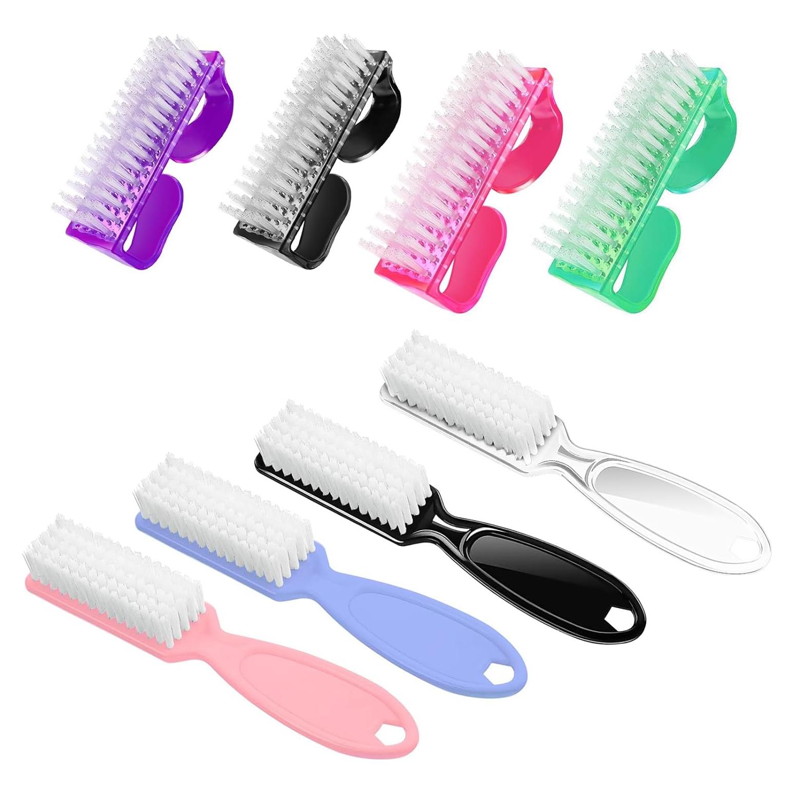 Kit de 8 Cepillos de Uñas ROSVIDY con Mango Antideslizante